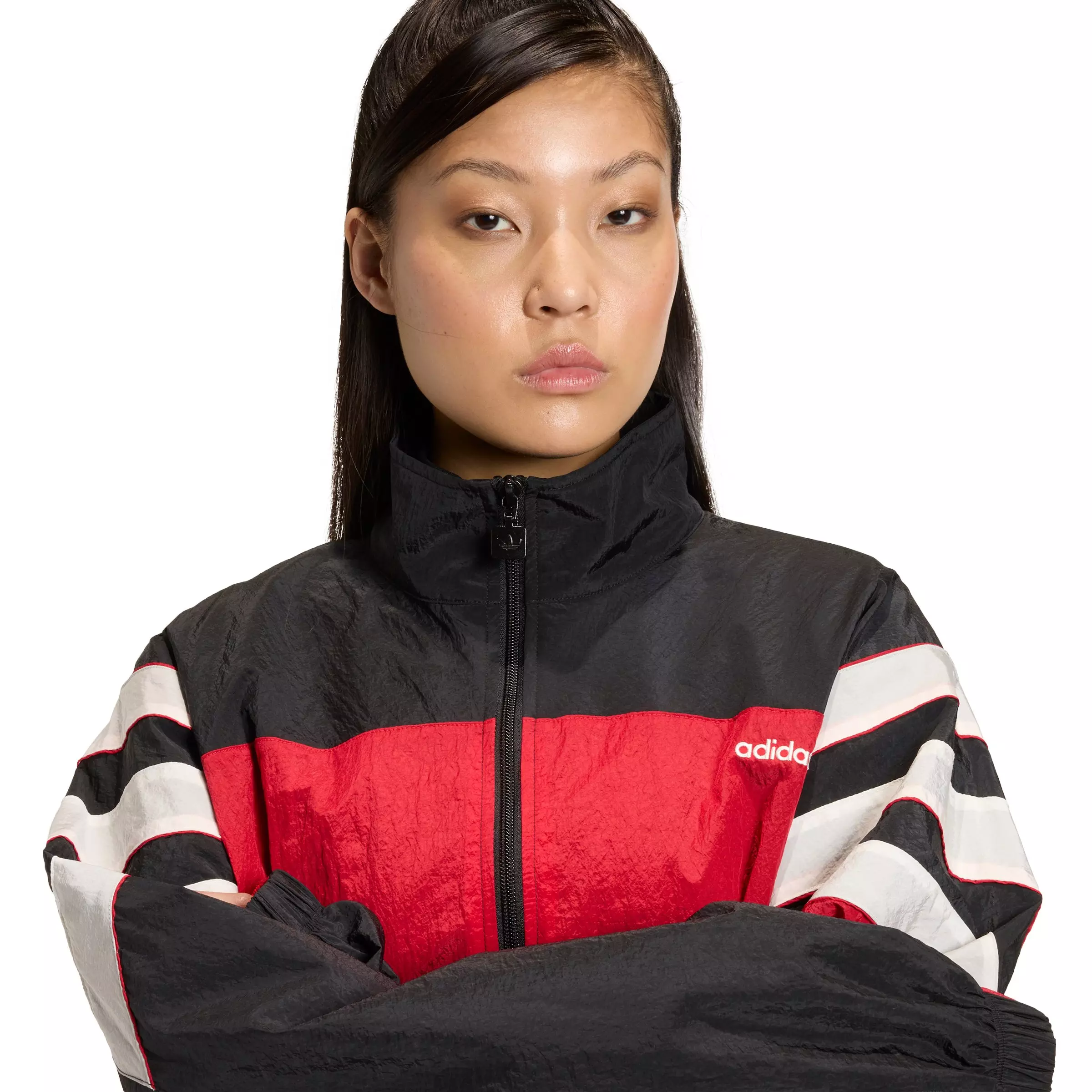 adidas Originals Women's Santiago Woven Track Jacket - Black - BLACK