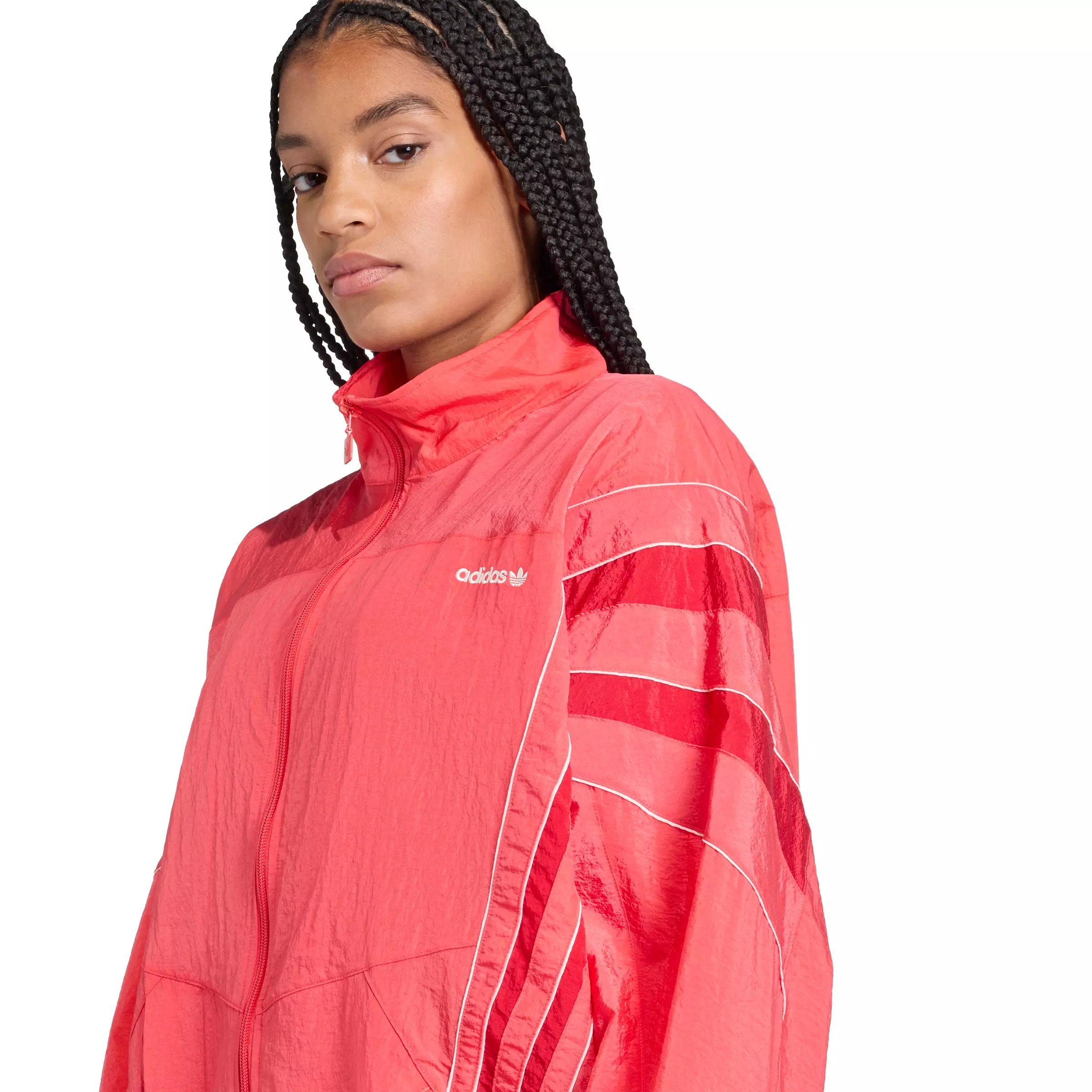 adidas Originals Women's Santiago Woven Track Jacket - Red - RED