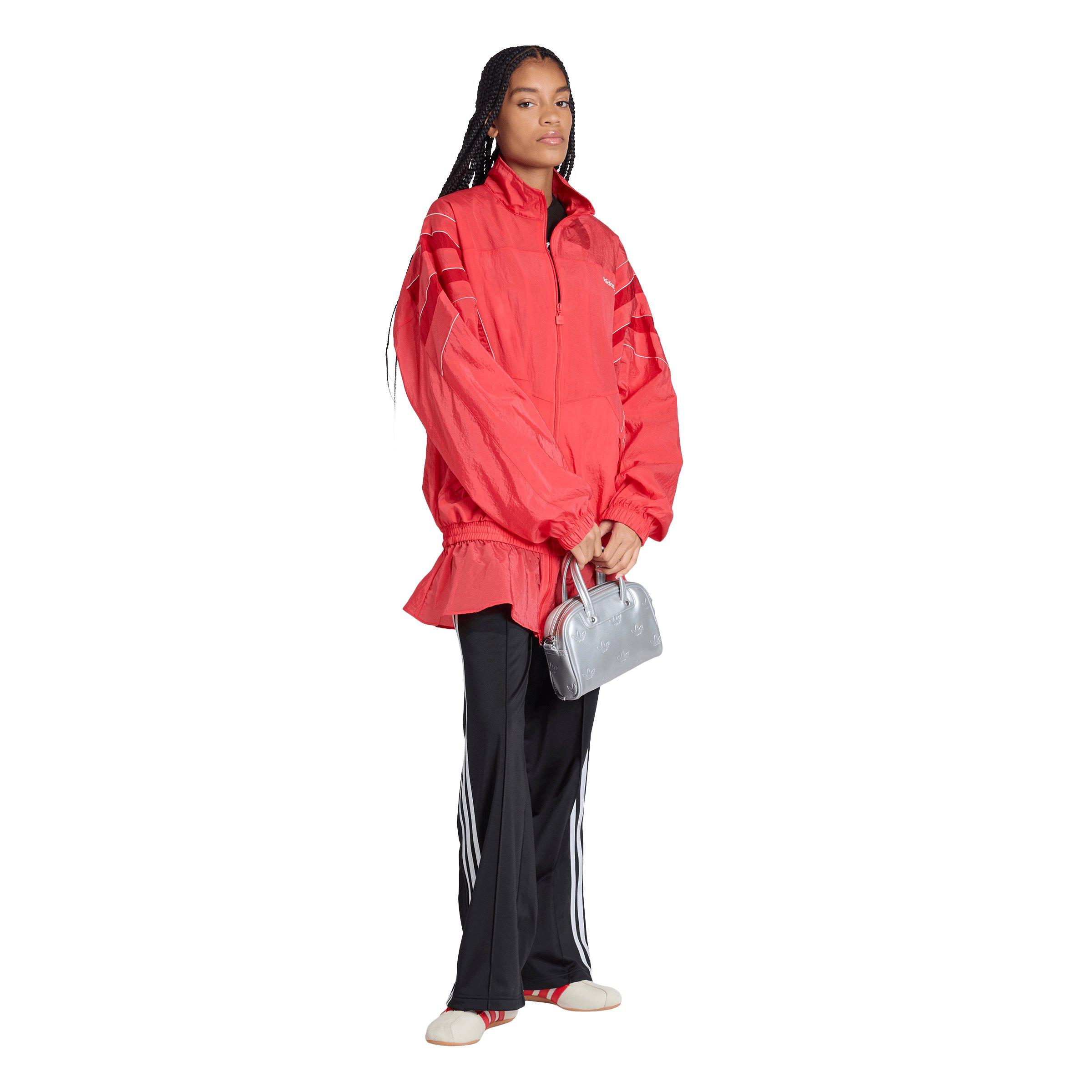 adidas Originals Women's Santiago Woven Track Jacket - Red - RED Thumbnail View 5