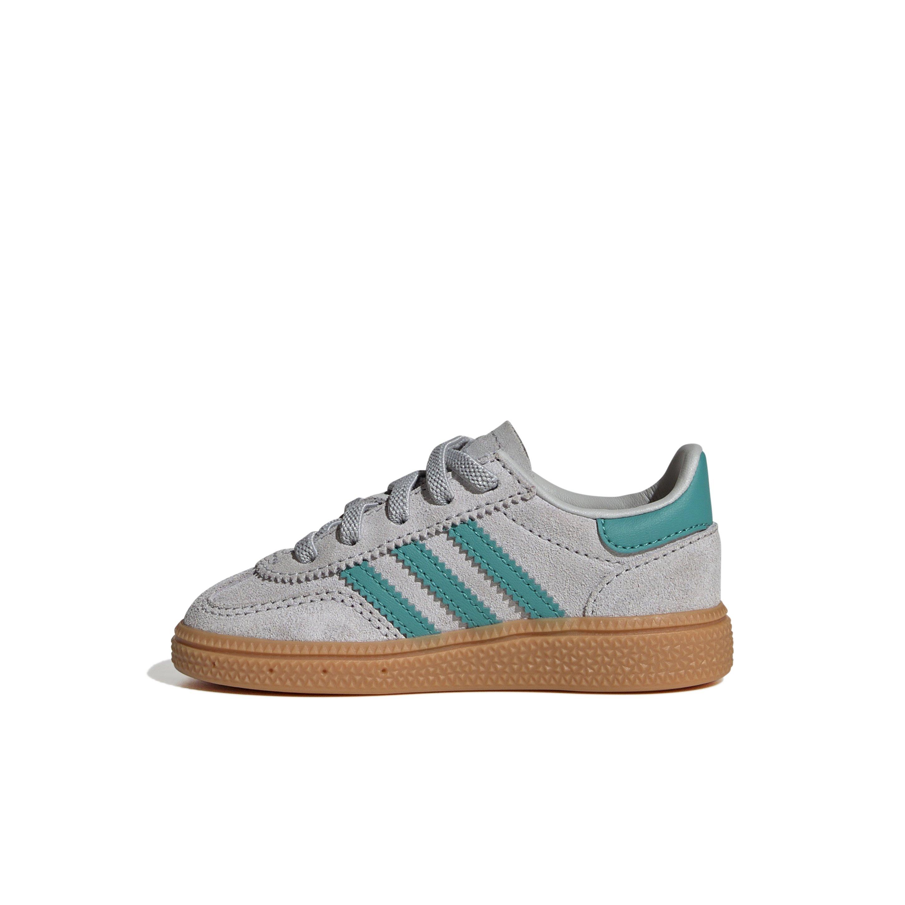 adidas Originals Handball Spezial Comfort Closure Infant Boys' "Grey Two/Pure Teal/Gum 2" Shoe