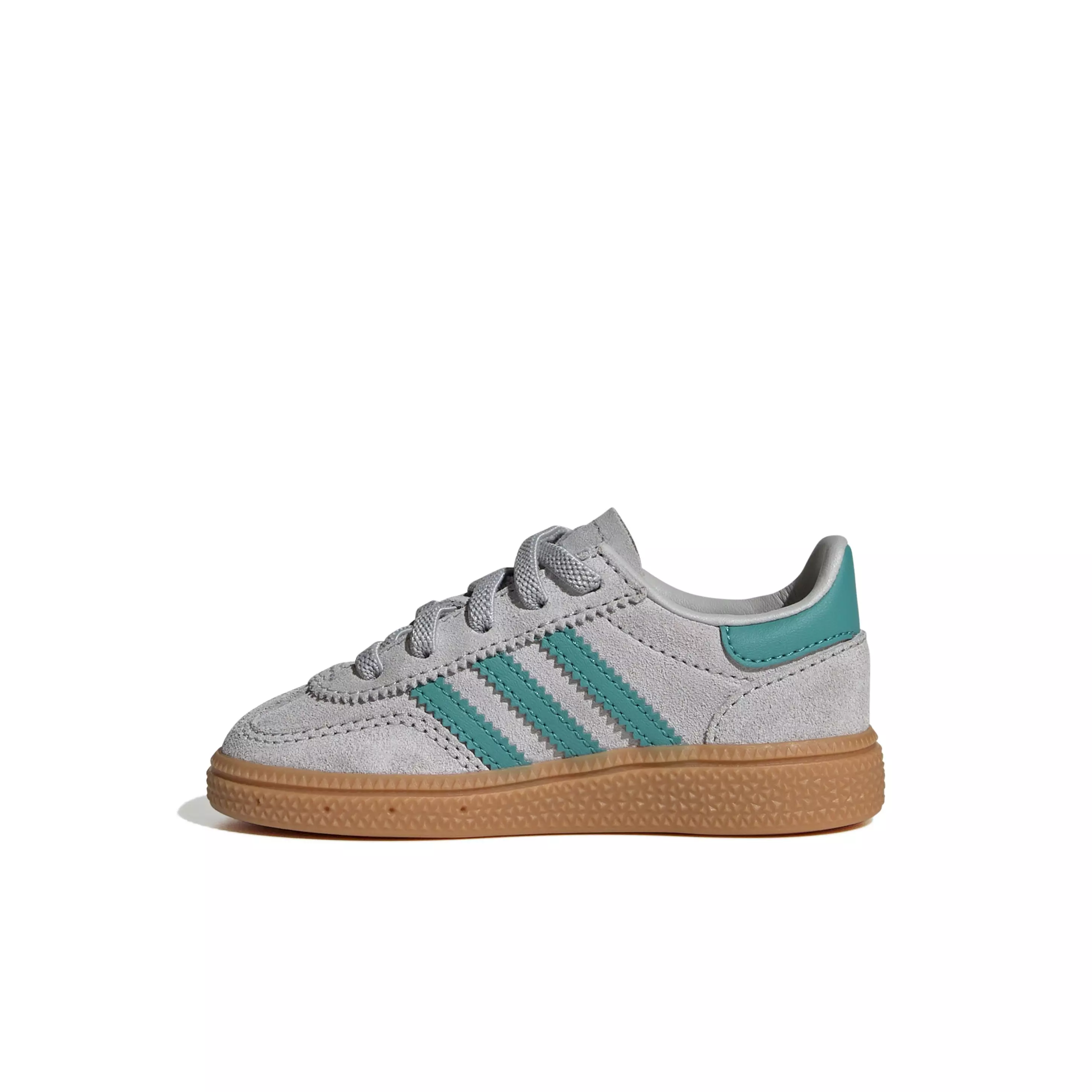 adidas Originals Handball Spezial Comfort Closure "Grey Two/Pure Teal/Gum 2" Infant Boys' Shoe - GREY/TEAL/GUM