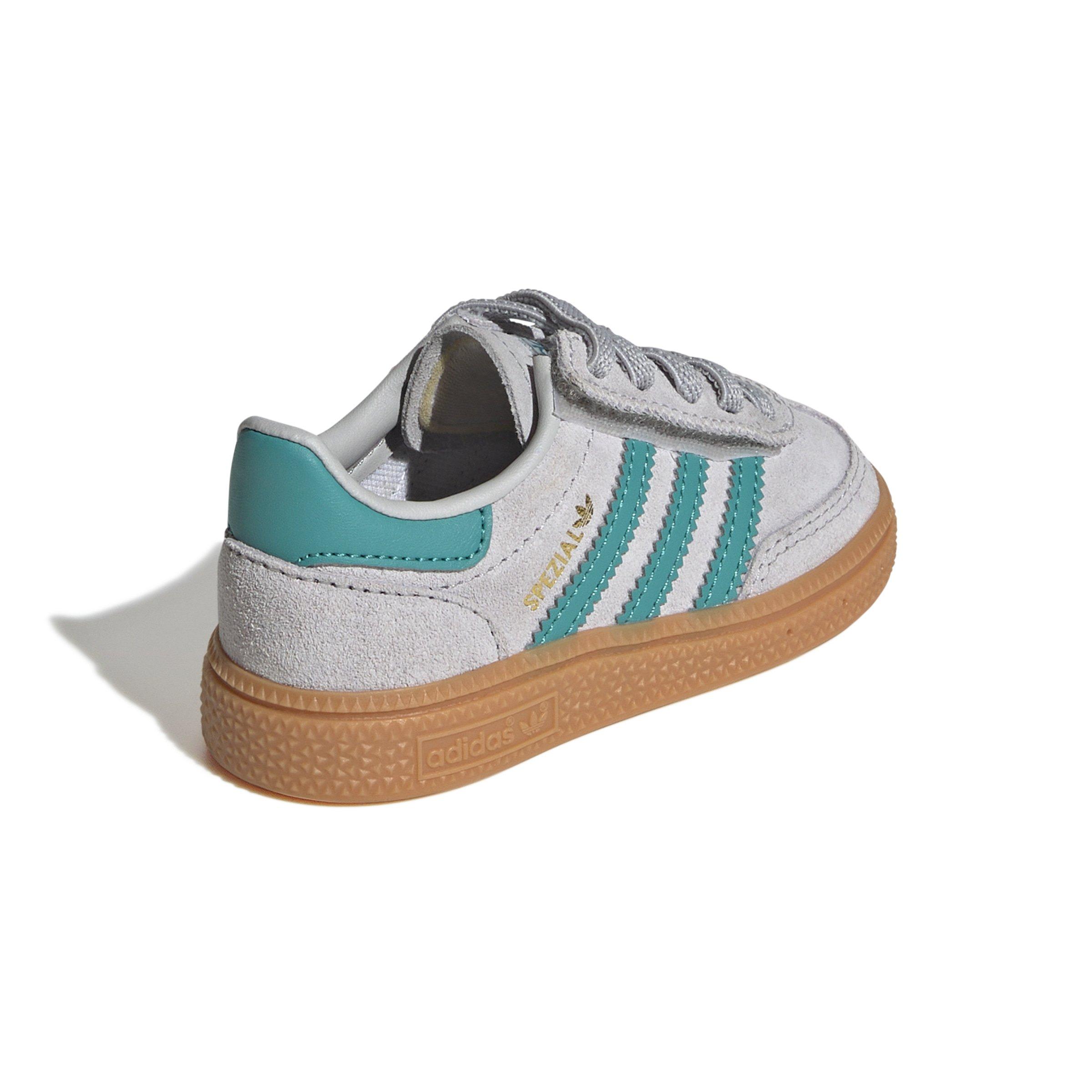 adidas Originals Handball Spezial Comfort Closure Infant Boys' "Grey Two/Pure Teal/Gum 2" Shoe