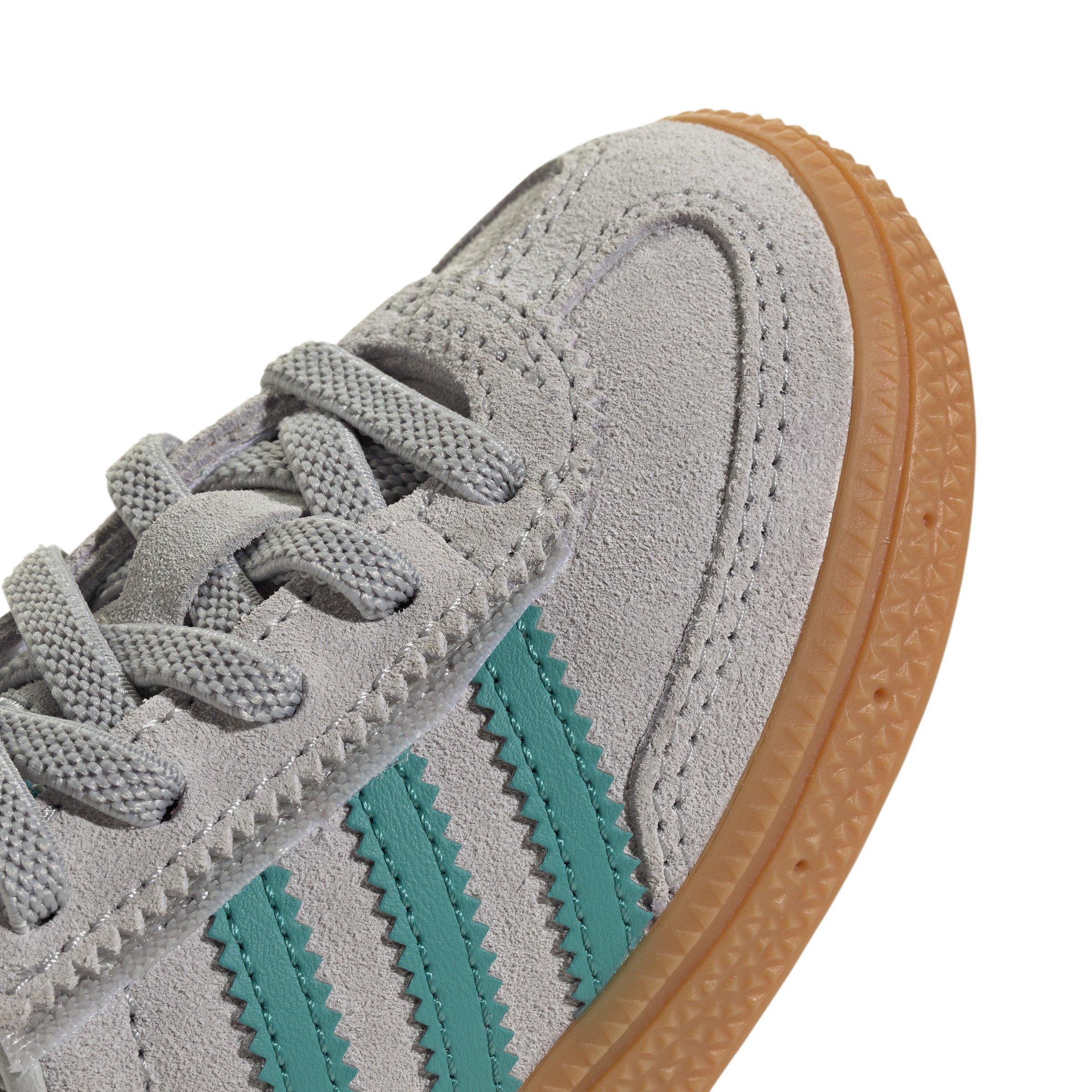 adidas Originals Handball Spezial Comfort Closure Infant Boys' "Grey Two/Pure Teal/Gum 2" Shoe