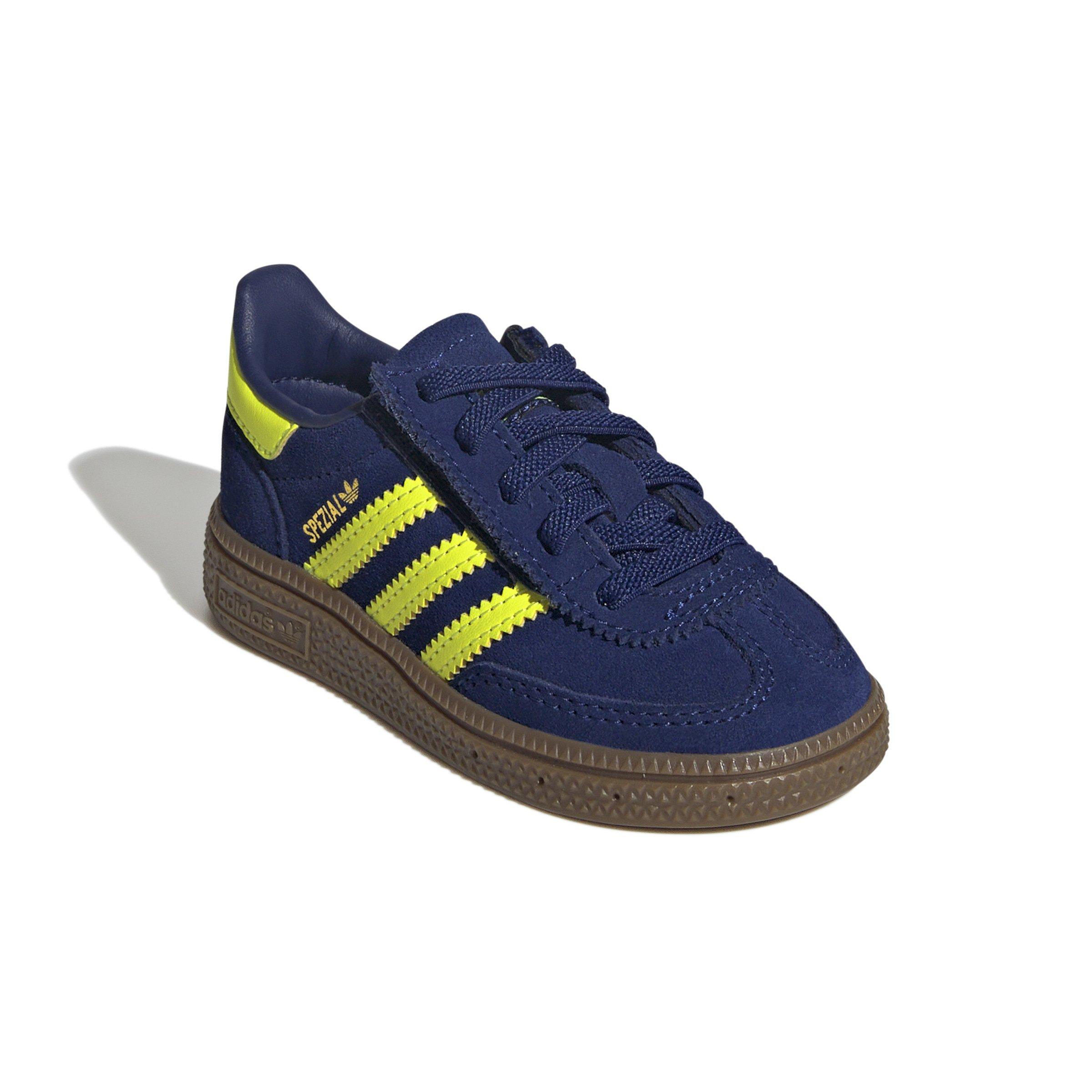 adidas Originals Handball Spezial Comfort Closure "Victory Blue/Yellow/Gum 5" Infant Boys' Shoe - BLUE/YELLOW/GUM Thumbnail View 3