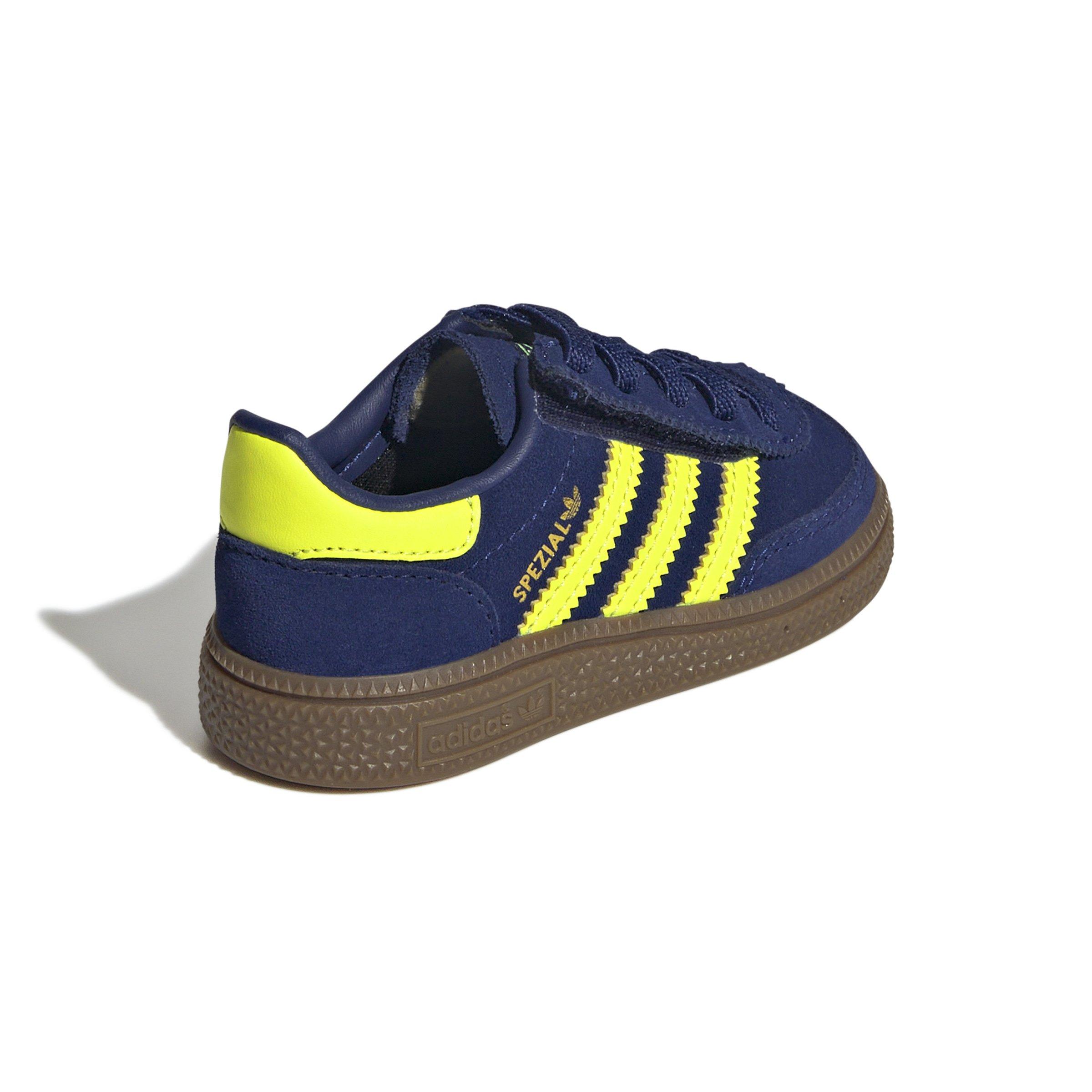 adidas Originals Handball Spezial Comfort Closure "Victory Blue/Yellow/Gum 5" Infant Boys' Shoe - BLUE/YELLOW/GUM Thumbnail View 4