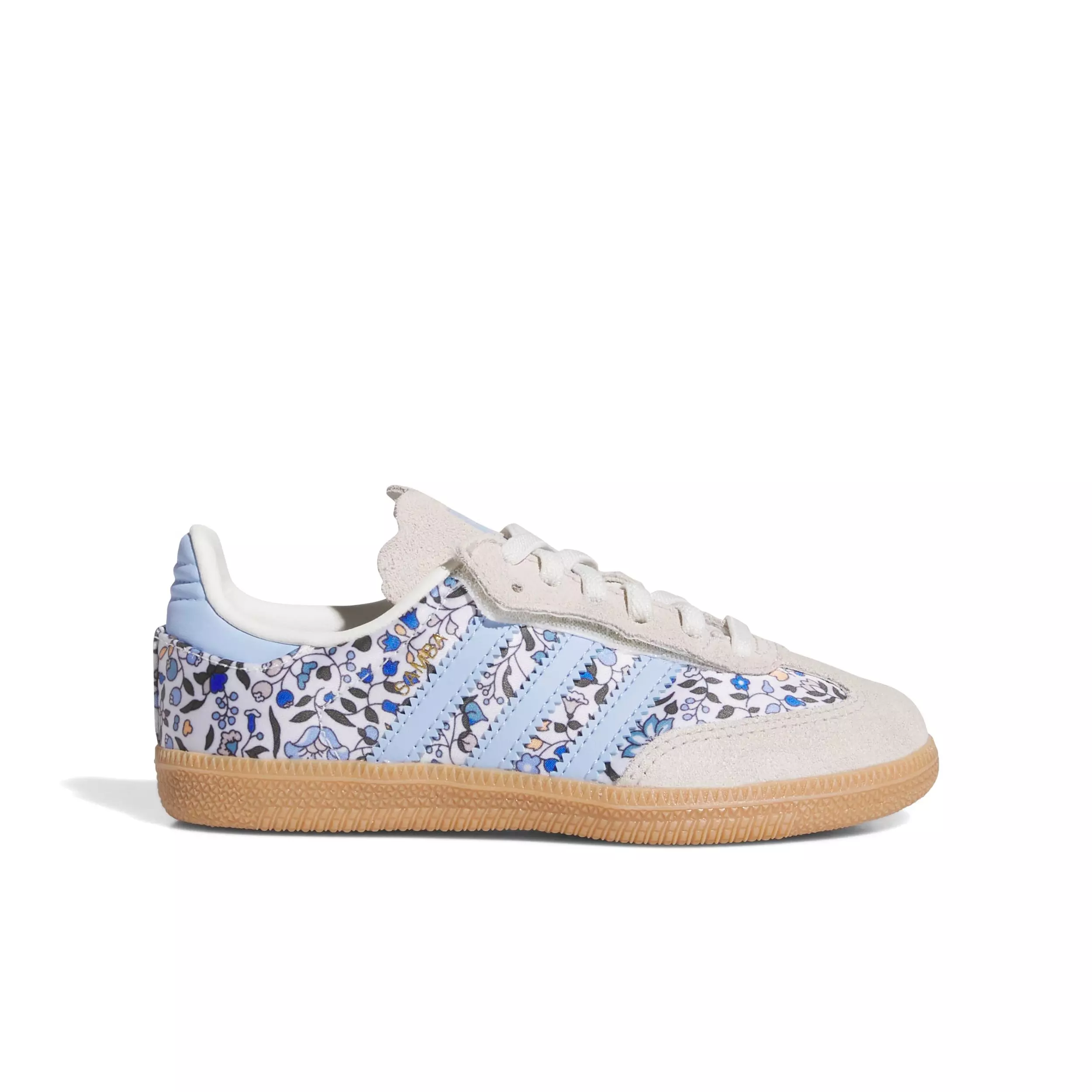 adidas Originals Samba OG x Liberty London Comfort Closure "Off White/Gum 3" Preschool Girls' Shoe - OFF WHITE/GUM 3