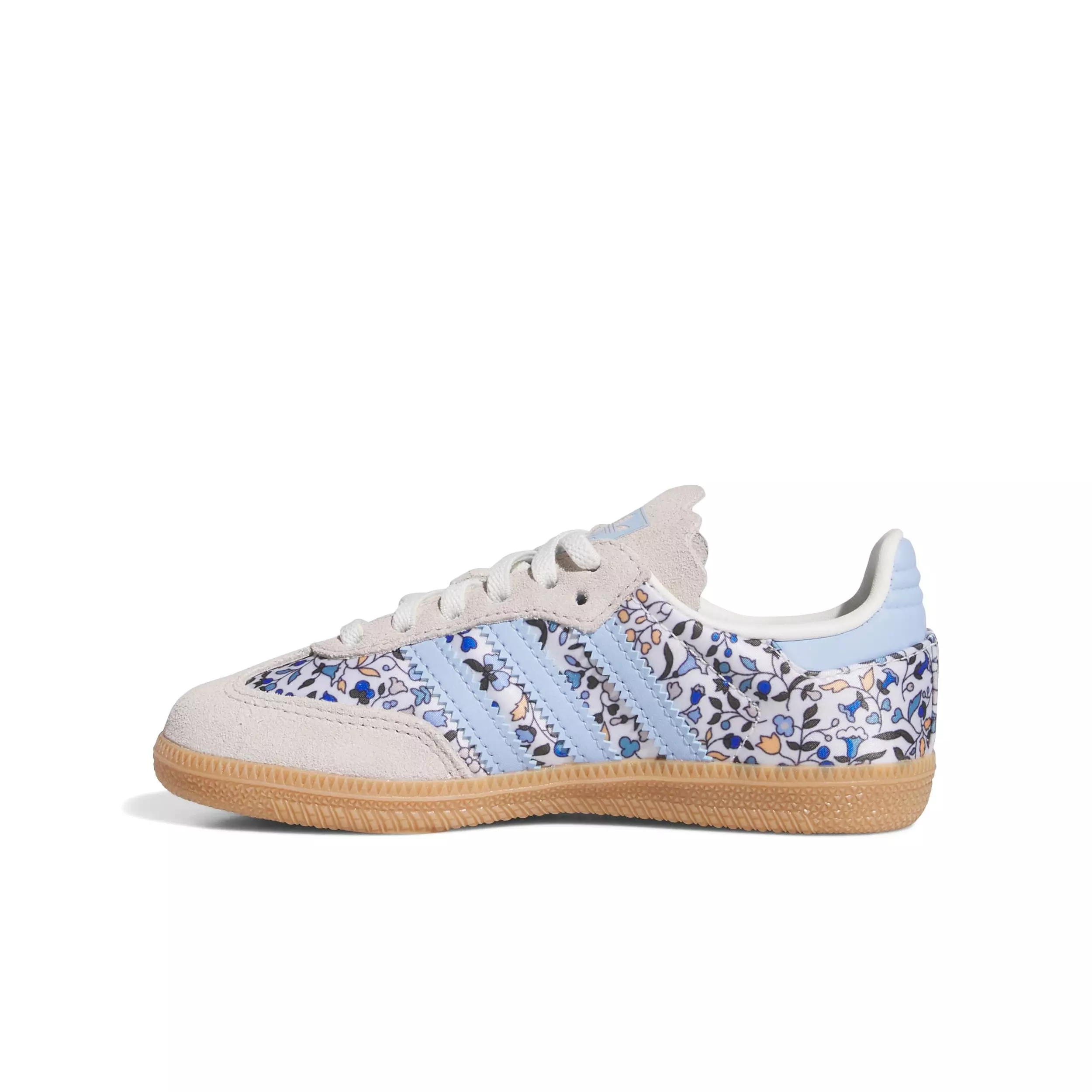 adidas Originals Samba OG x Liberty London Comfort Closure "Off White/Gum" Preschool Girls' Shoe - OFF WHITE/GUM 3