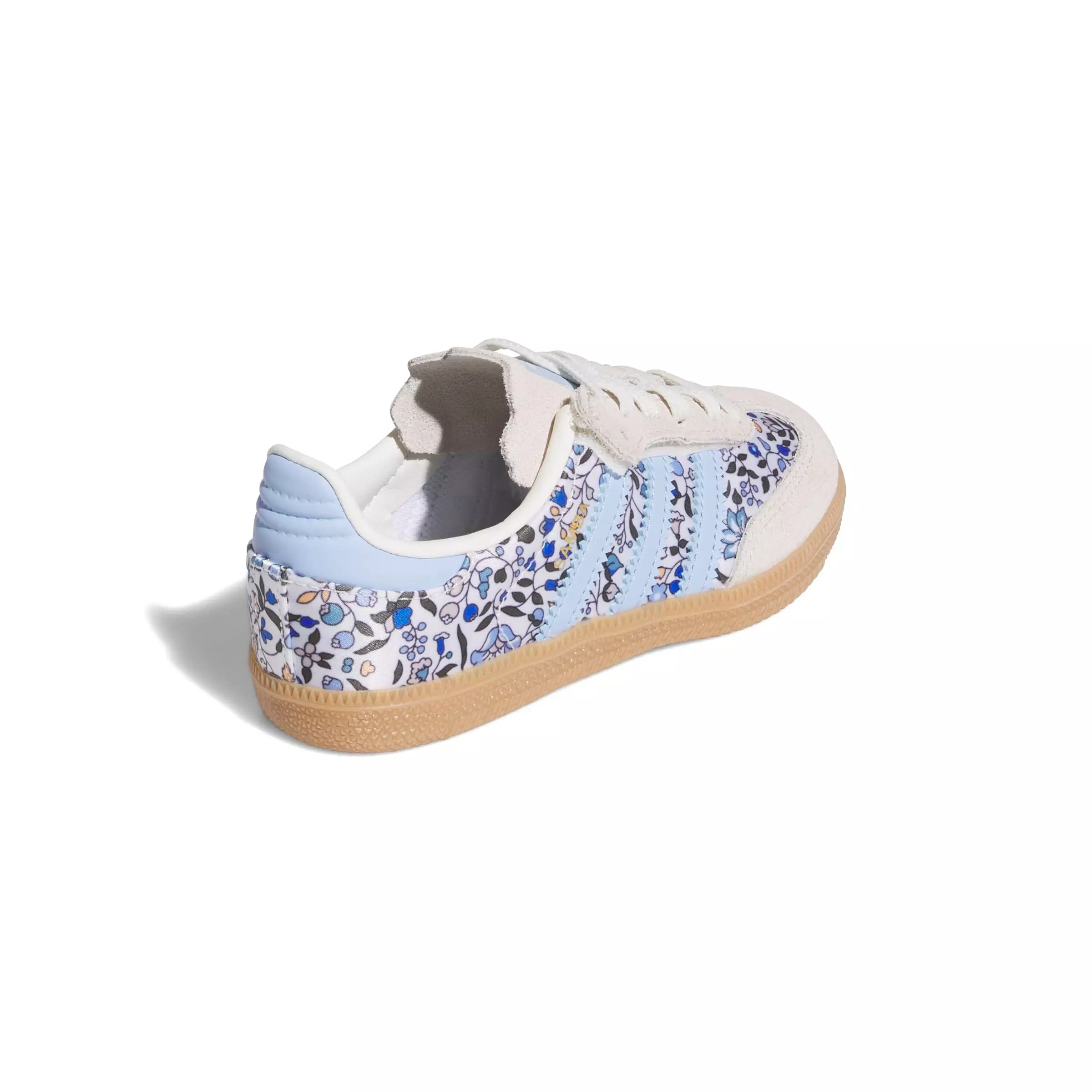 adidas Originals Samba OG x Liberty London Comfort Closure "Off White/Gum" Preschool Girls' Shoe - OFF WHITE/GUM 3