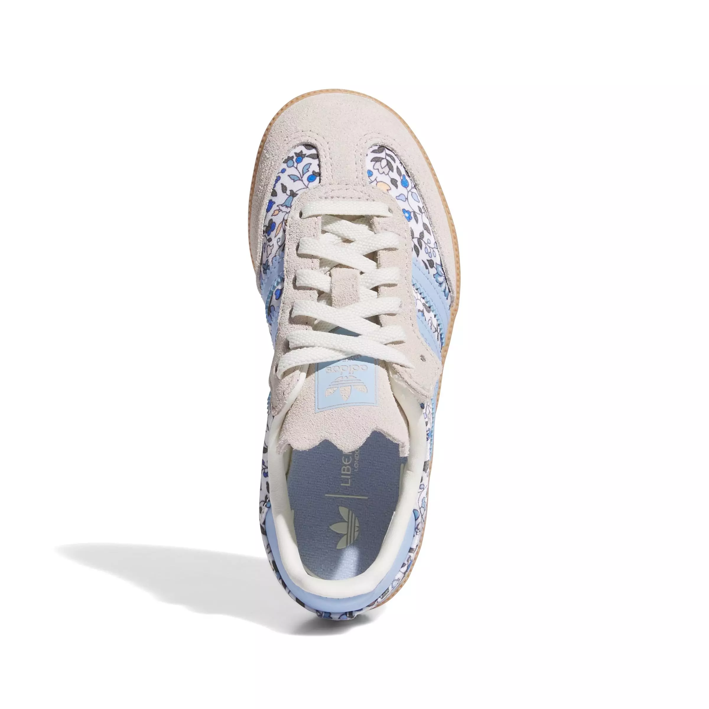 adidas Originals Samba OG x Liberty London Comfort Closure "Off White/Gum" Preschool Girls' Shoe - OFF WHITE/GUM 3