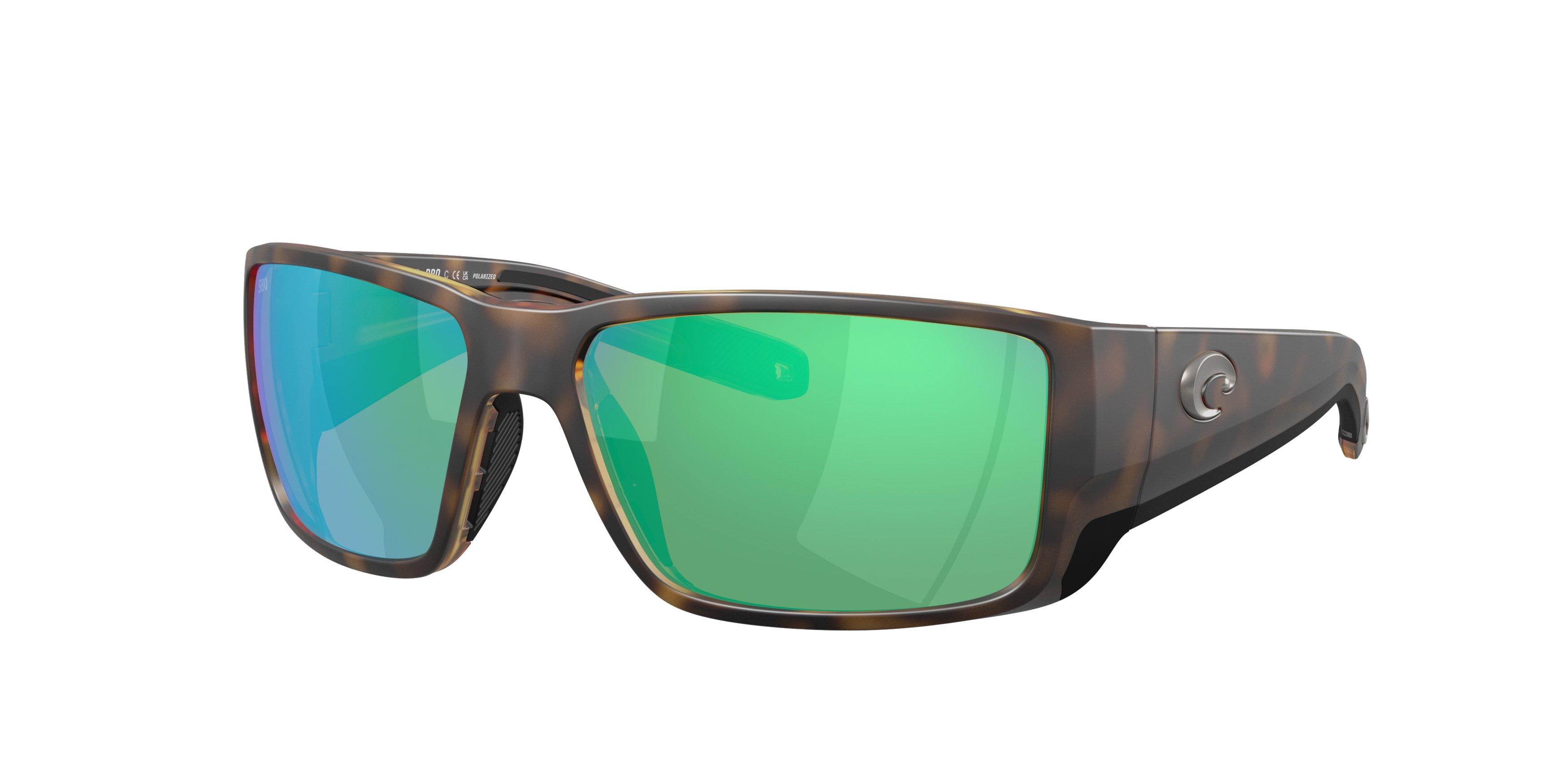 Costa Del Mar Blackfin Pro Green Mirror 580G Polarized Sunglasses - Matte Tortoise - BROWN/GREEN Thumbnail View 1