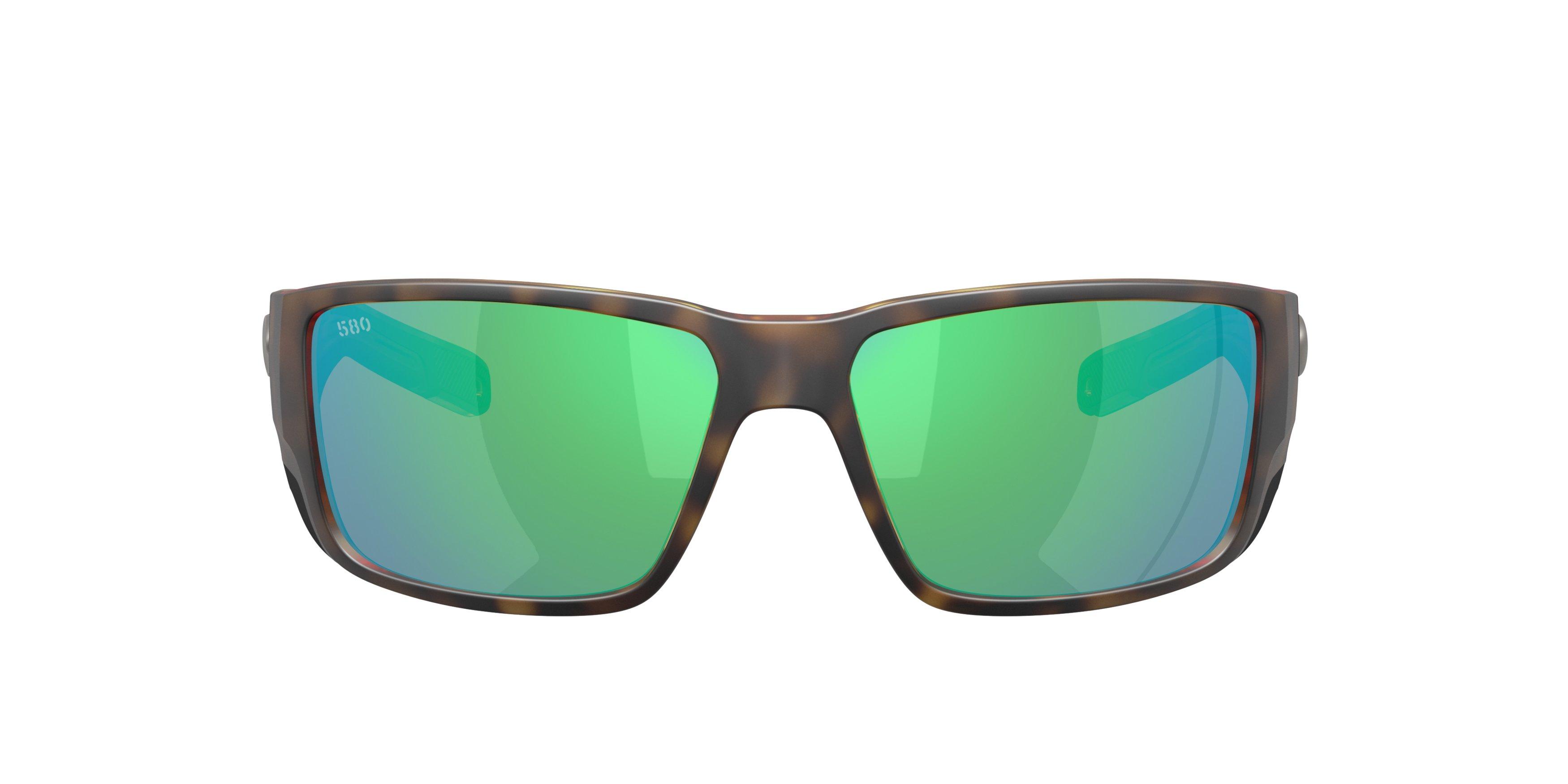 Costa Del Mar Blackfin Pro Green Mirror 580G Polarized Sunglasses - Matte Tortoise - BROWN/GREEN Thumbnail View 2