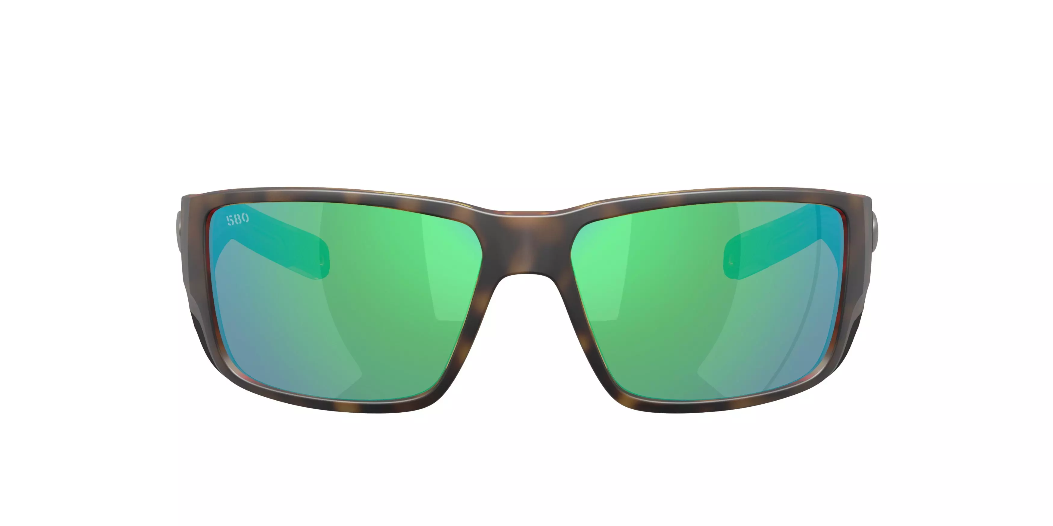 Costa Del Mar Blackfin Pro Green Mirror 580G Polarized Sunglasses - Matte Tortoise - BROWN/GREEN