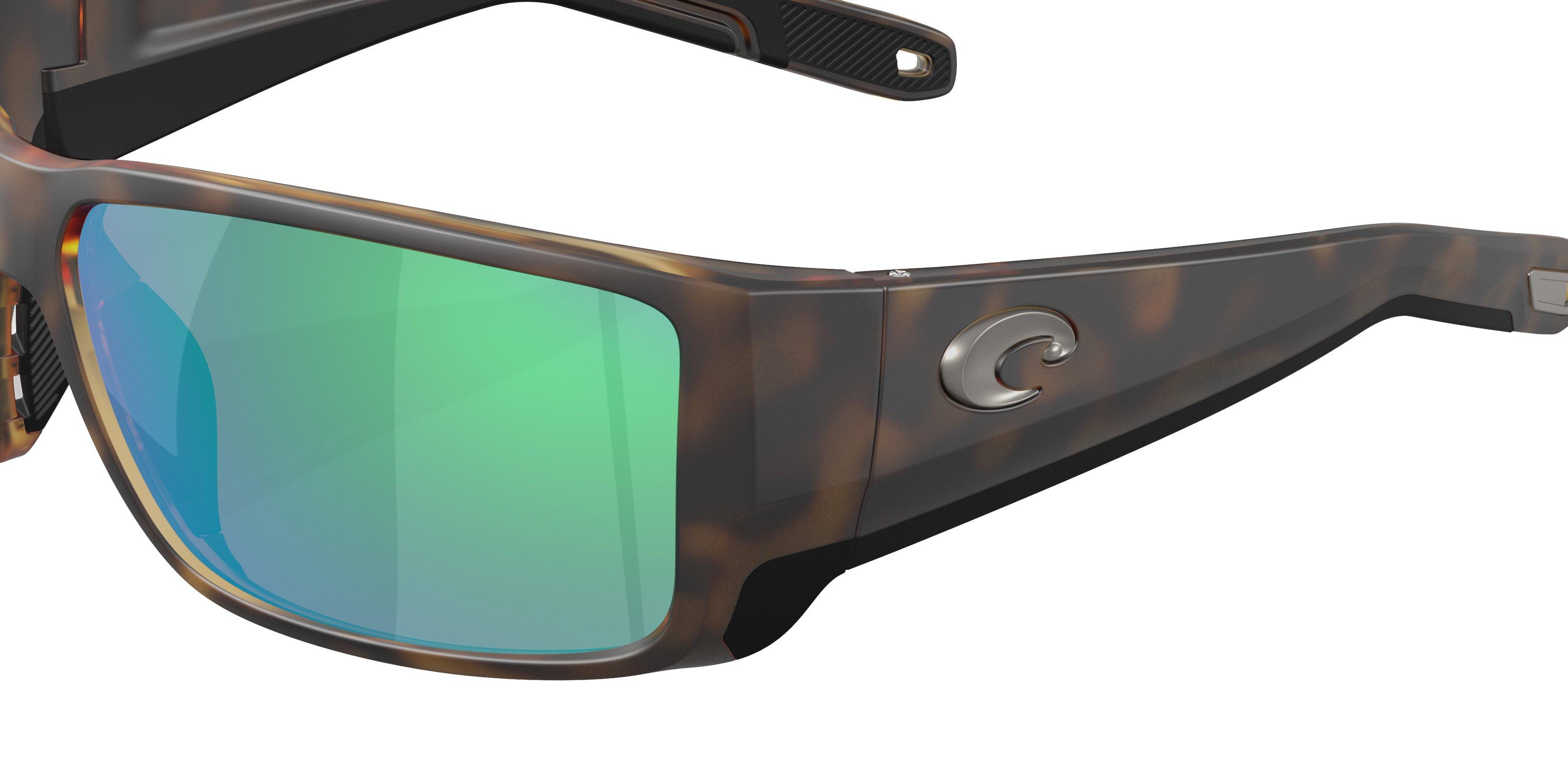 Costa Del Mar Blackfin Pro Green Mirror 580G Polarized Sunglasses - Matte Tortoise - BROWN/GREEN Thumbnail View 5