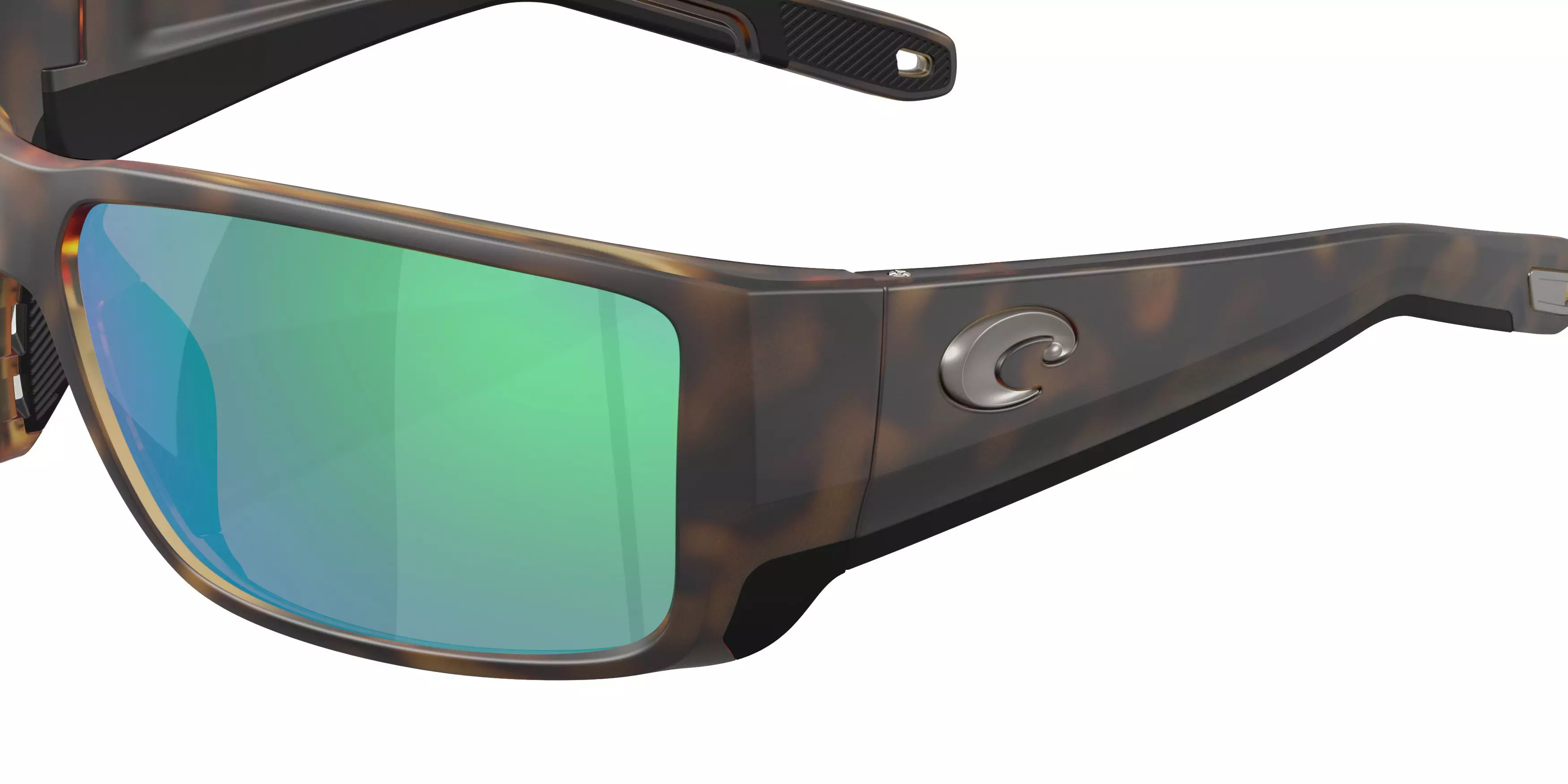 Costa Del Mar Blackfin Pro Green Mirror 580G Polarized Sunglasses - Matte Tortoise - BROWN/GREEN