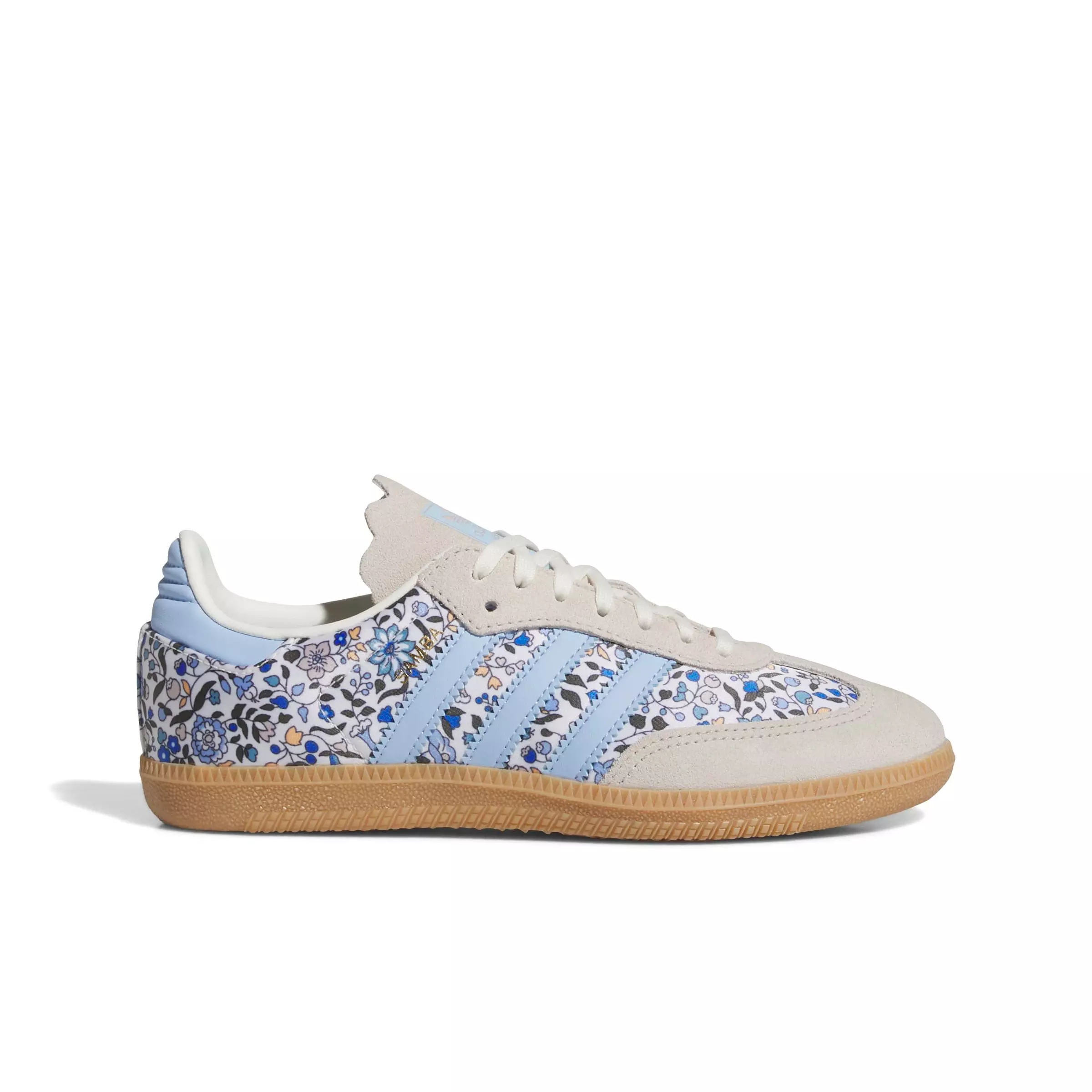 adidas Originals Samba OG x Liberty London "Off White/Gum 3" Grade School Girls' Shoe - OFF WHITE/GUM 3