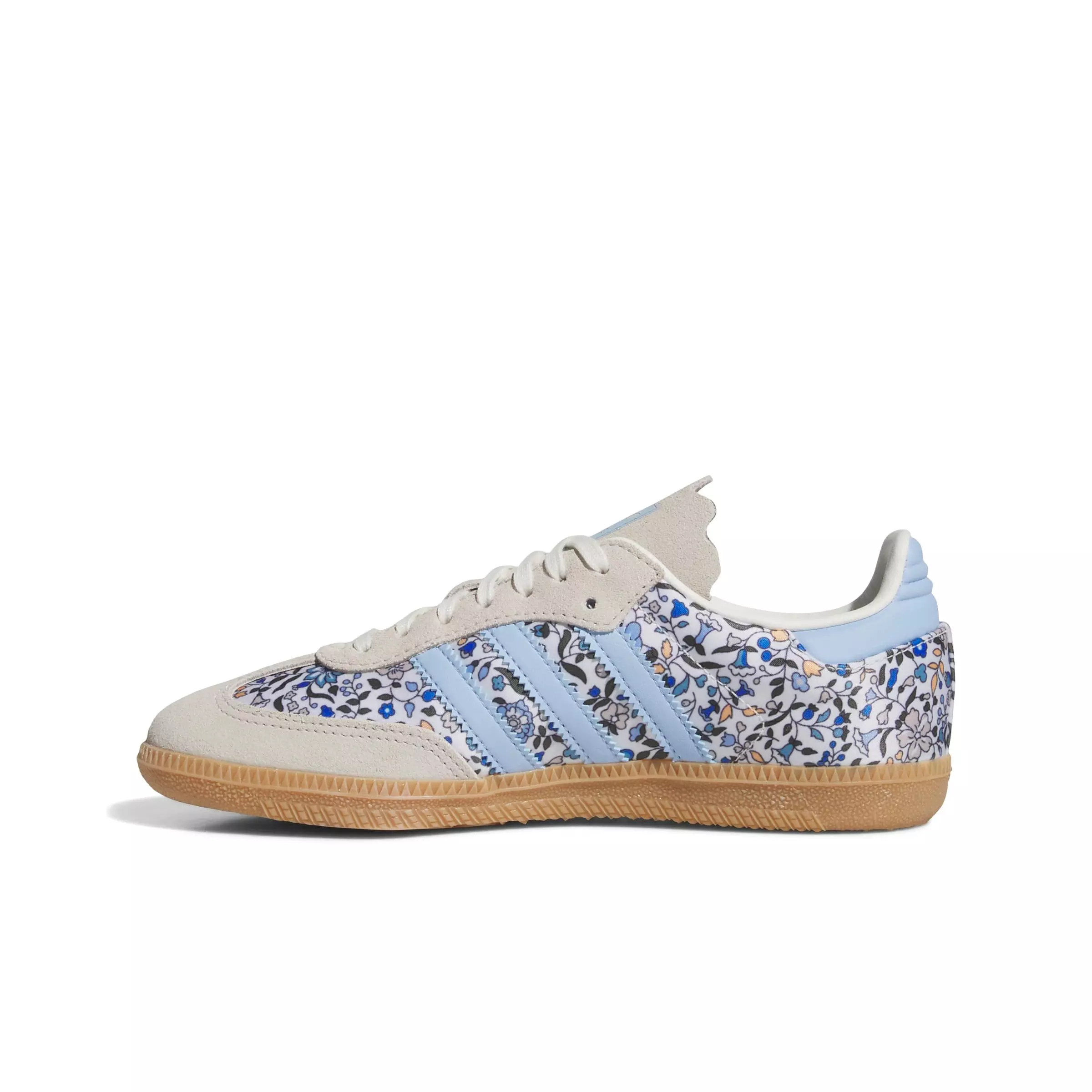 adidas Originals Samba OG x Liberty London "Off White/Gum" Grade School Girls' Shoe - OFF WHITE/GUM 3
