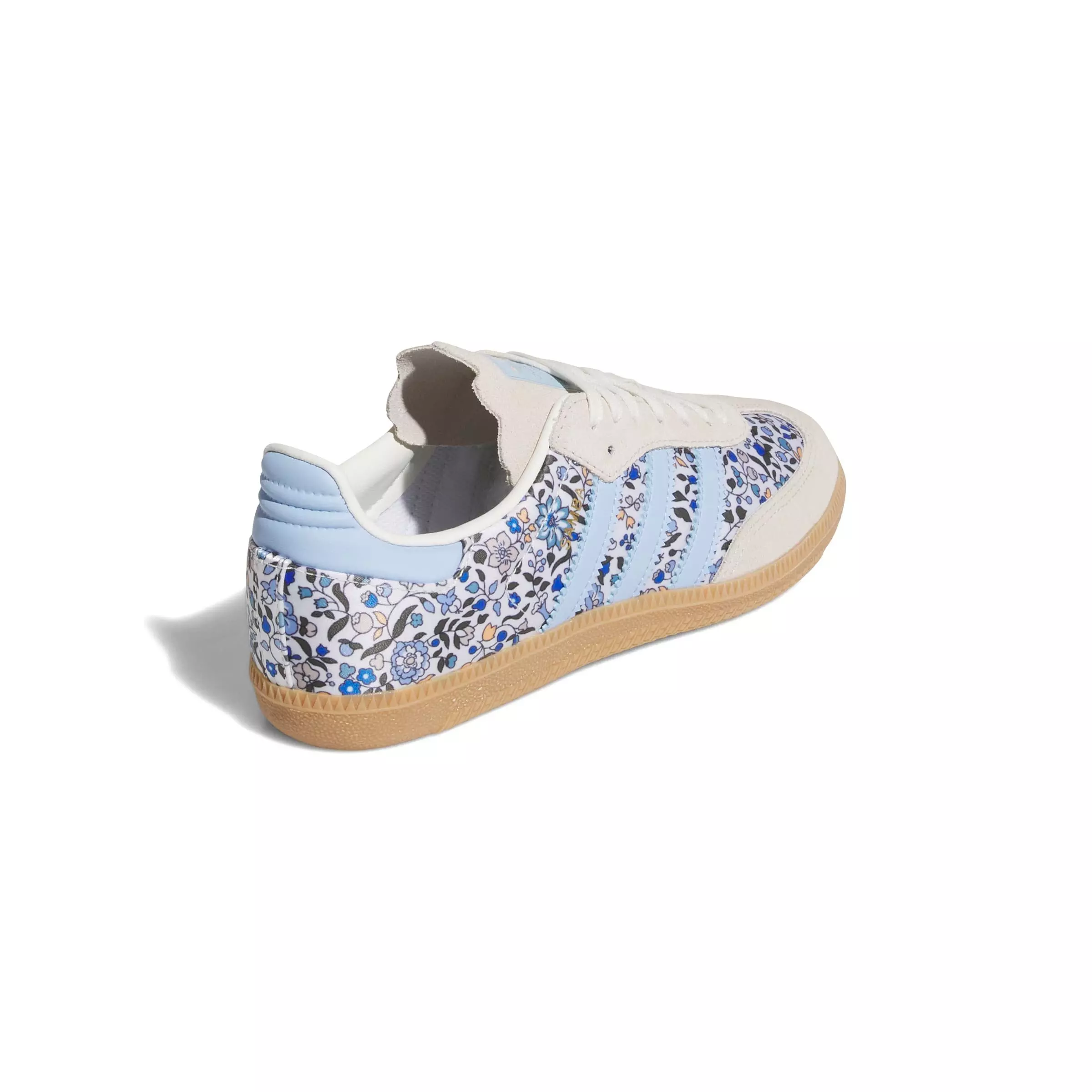adidas Originals Samba OG x Liberty London "Off White/Gum" Grade School Girls' Shoe - OFF WHITE/GUM 3