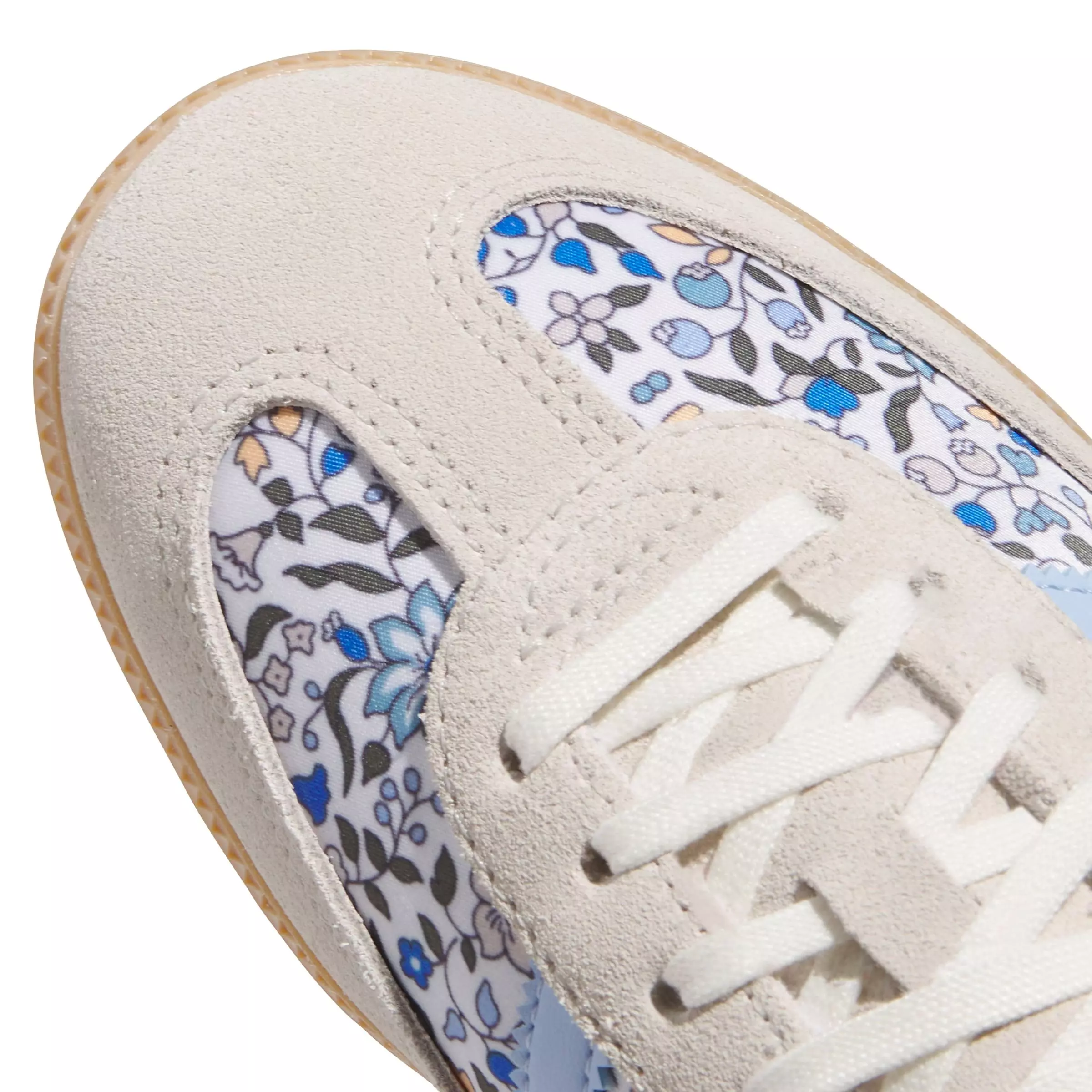 adidas Originals Samba OG x Liberty London "Off White/Gum" Grade School Girls' Shoe - OFF WHITE/GUM 3