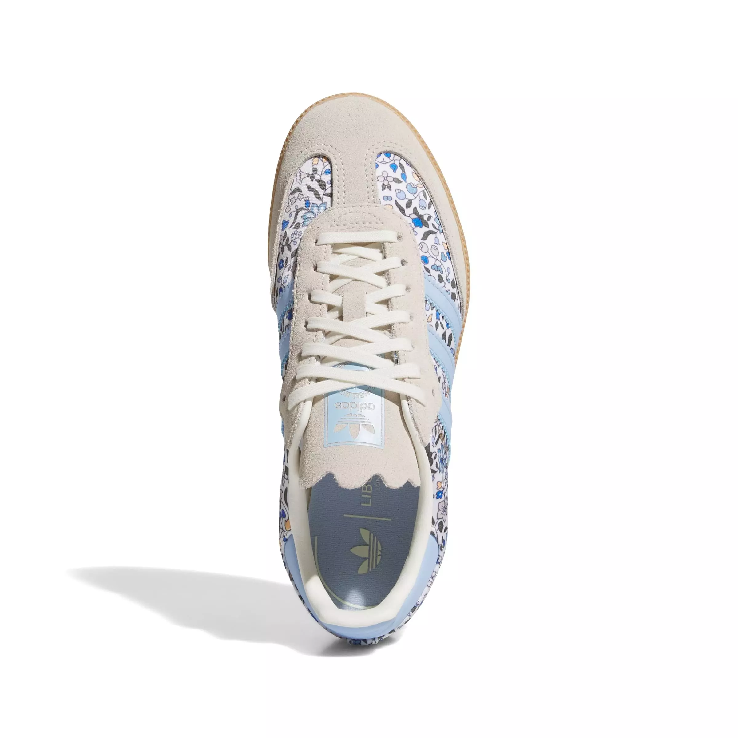 adidas Originals Samba OG x Liberty London "Off White/Gum" Grade School Girls' Shoe - OFF WHITE/GUM 3