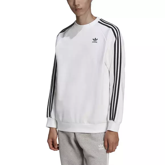 adidas Originals Men's Adicolor Classics 3-Stripes Sweatshirt - White Hibbett | City Gear