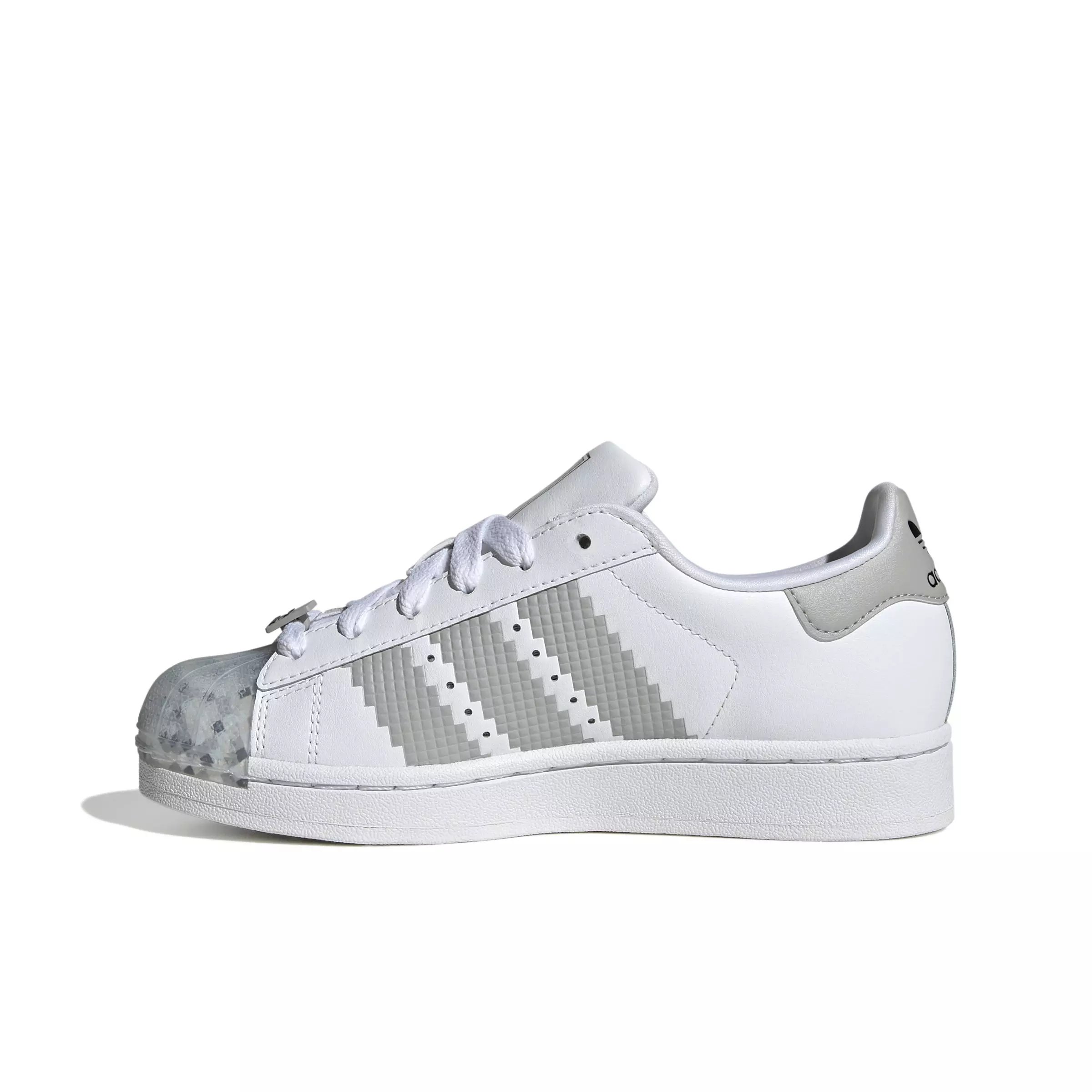 adidas Originals Superstar II X Minecraft "Ftwr White/Grey Two/Core Black" Grade School Boys' Shoe - WHITE/GREY/BLACK