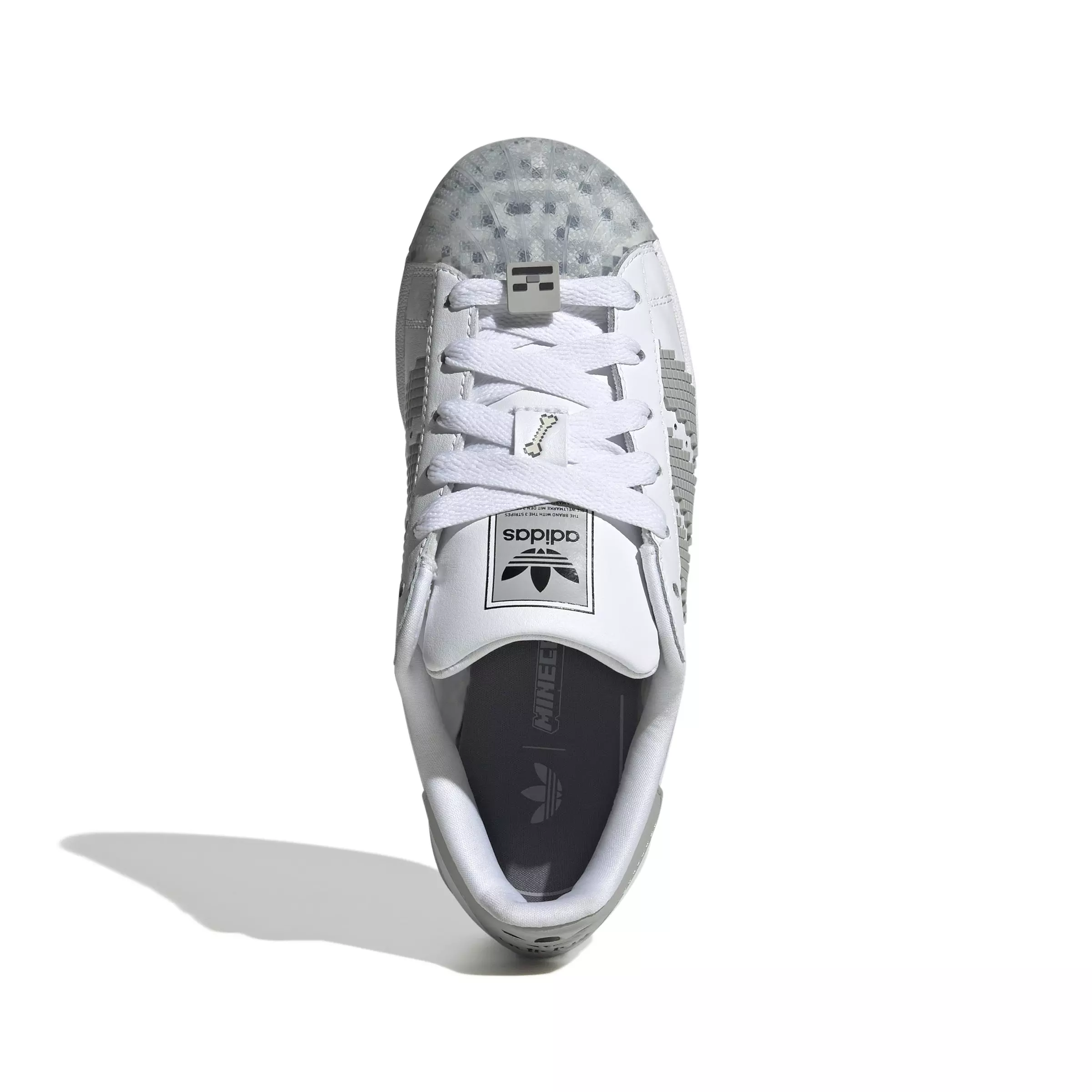 adidas Originals Superstar II X Minecraft "Ftwr White/Grey Two/Core Black" Grade School Boys' Shoe - WHITE/GREY/BLACK