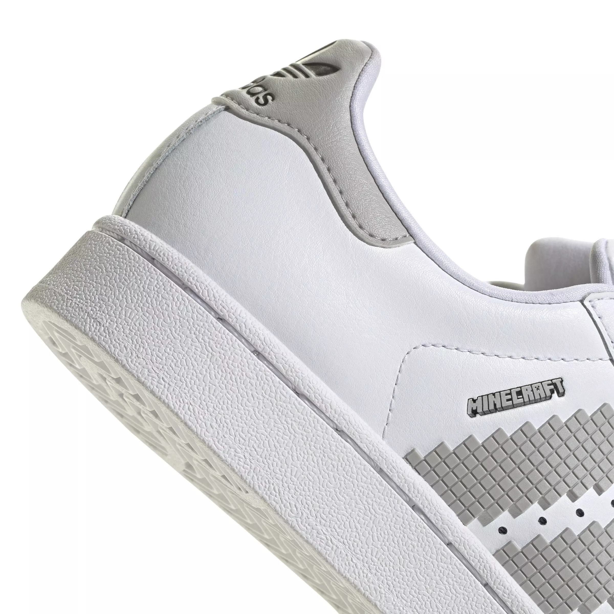 adidas Originals Superstar II X Minecraft "Ftwr White/Grey Two/Core Black" Grade School Boys' Shoe - WHITE/GREY/BLACK