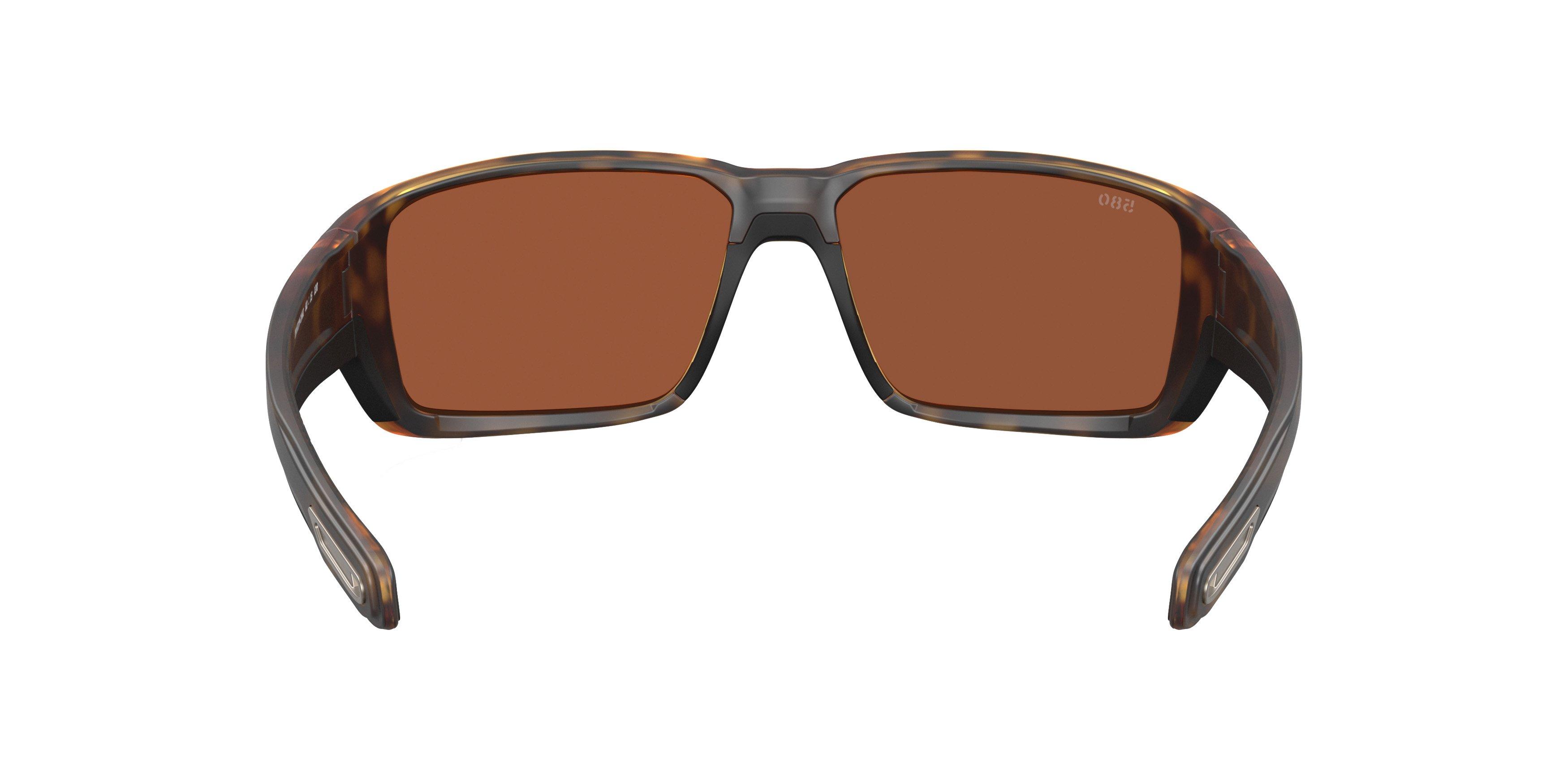 Costa Del Mar Fantail Pro Green Mirror 580G Polarized Sunglasses - Matte Tortoise - BROWN/GREEN Thumbnail View 3