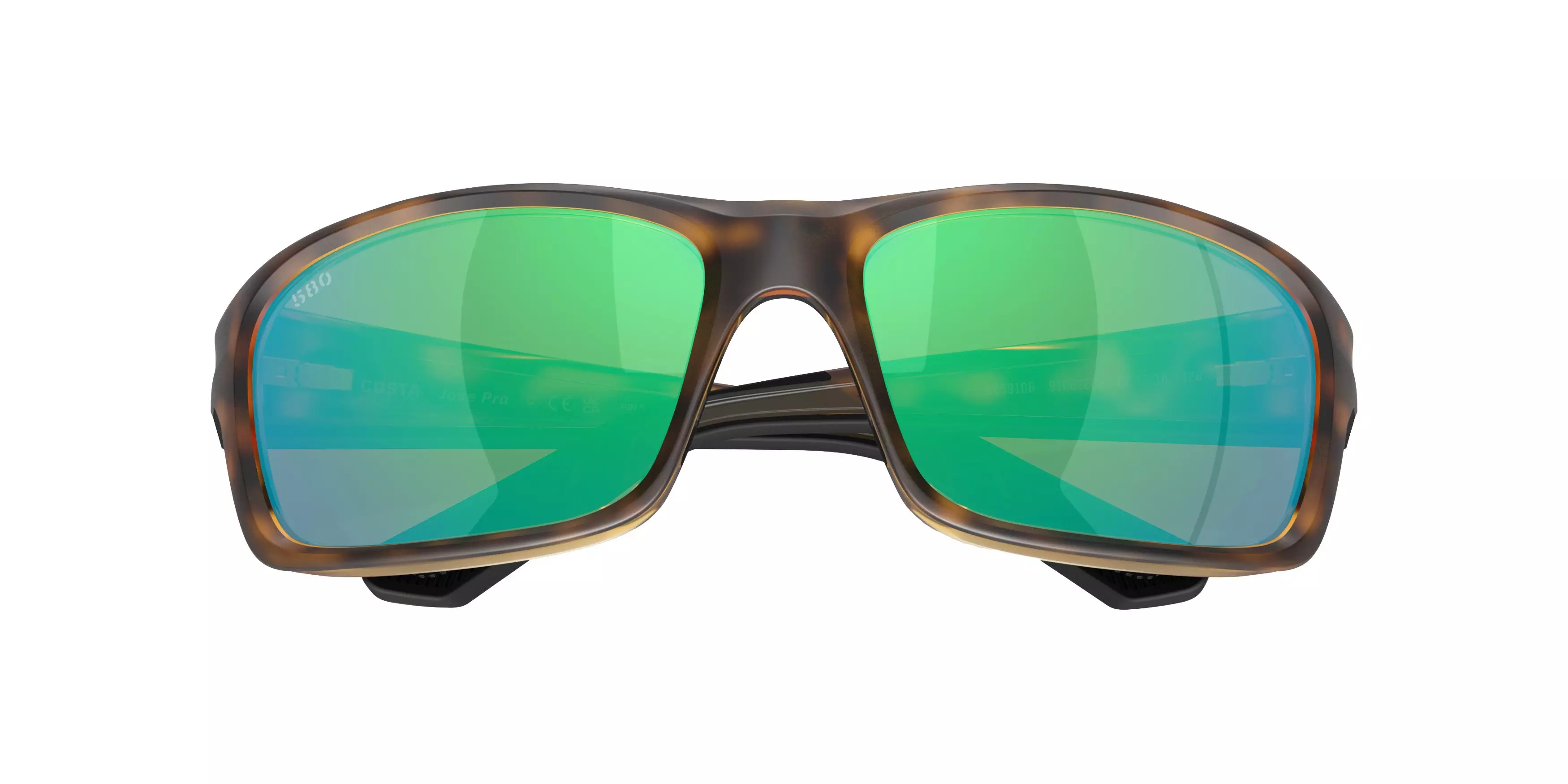 Costa Del Mar Jose Pro Green Mirror 580G Polarized Sunglasses - Matte Tortoise - BROWN/GREEN