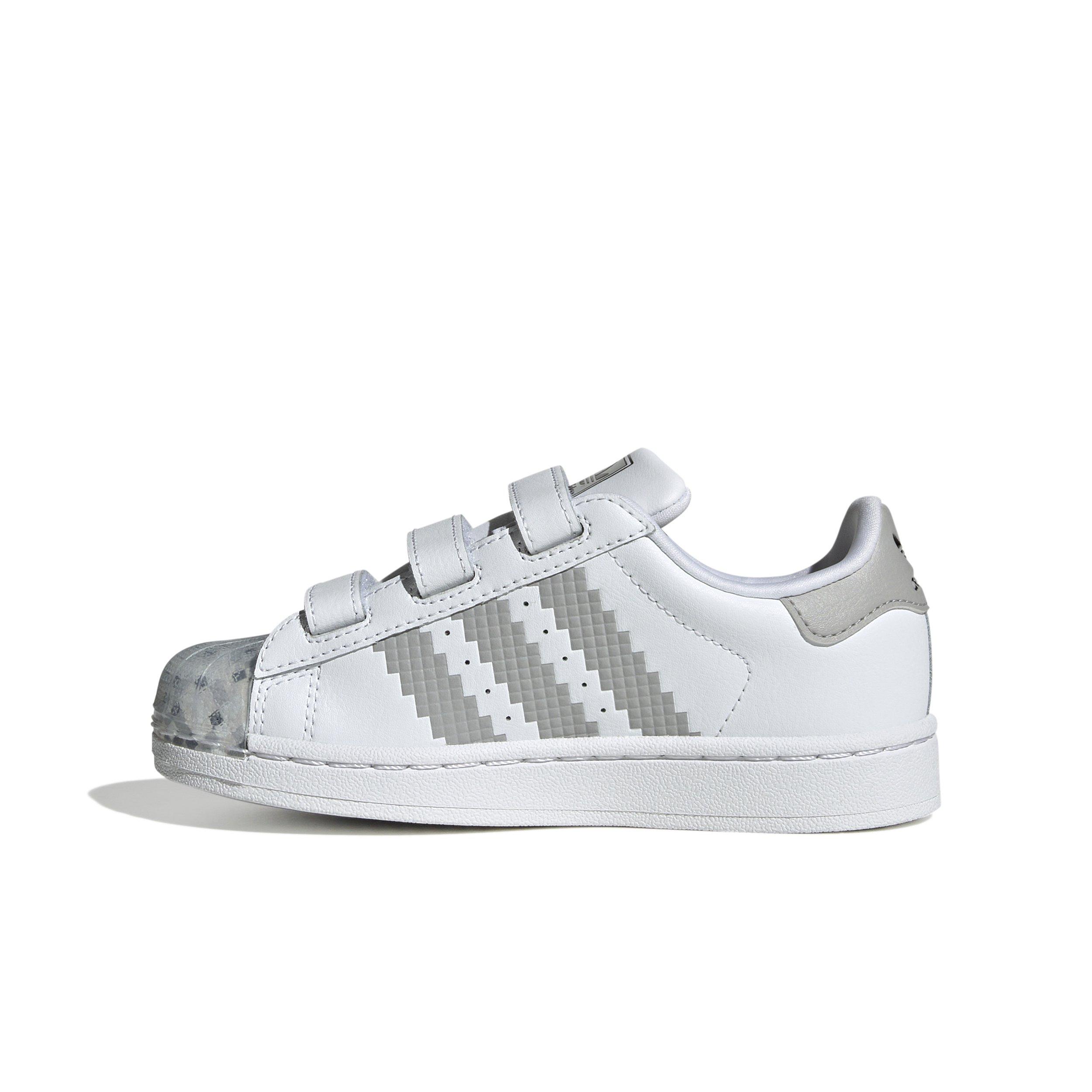adidas Originals Superstar II X Minecraft Preschool Boys' "White/Grey Two/Black" Shoe