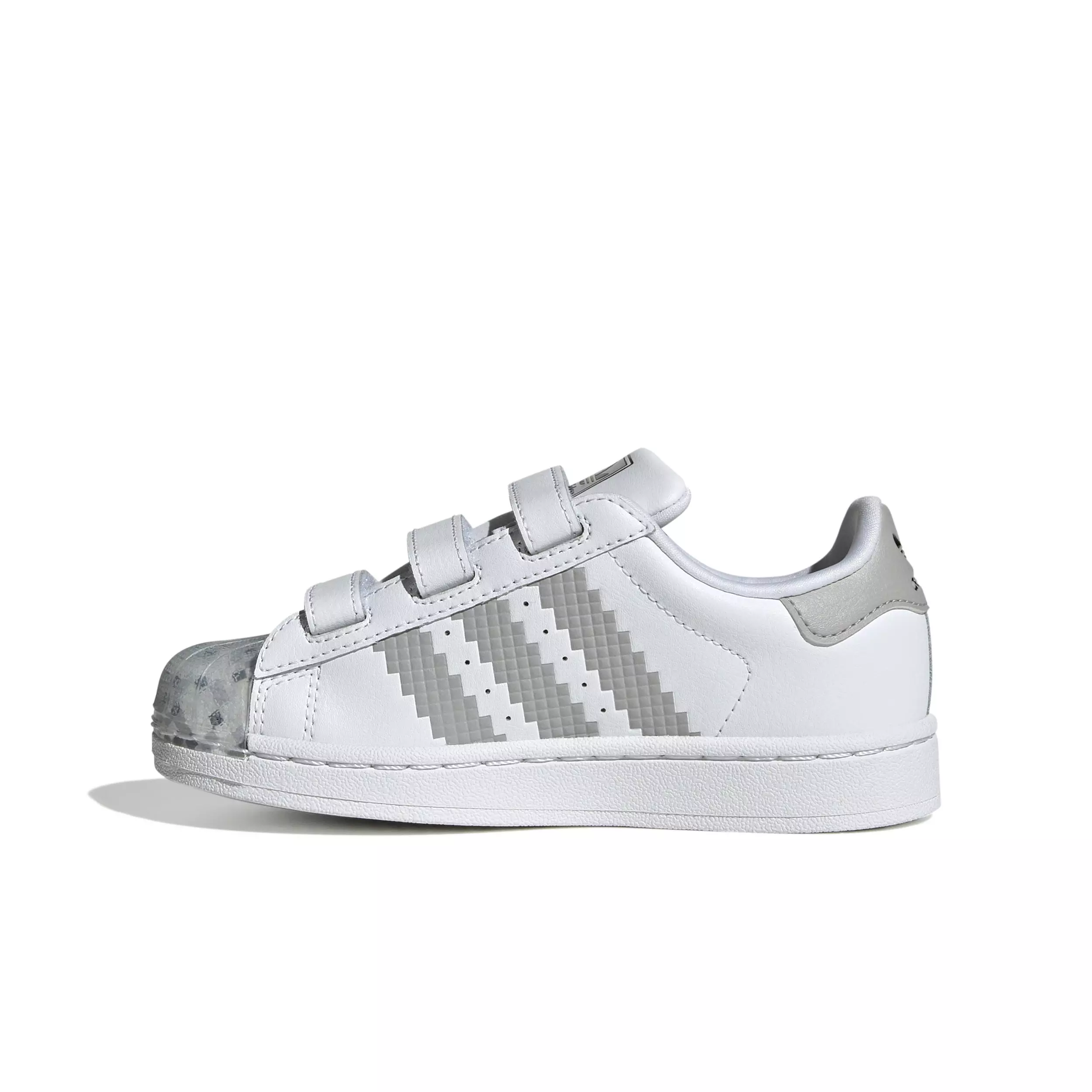 adidas Originals Superstar II X Minecraft "White/Grey Two/Black" Preschool Boys' Shoe - WHITE/GREY/BLACK