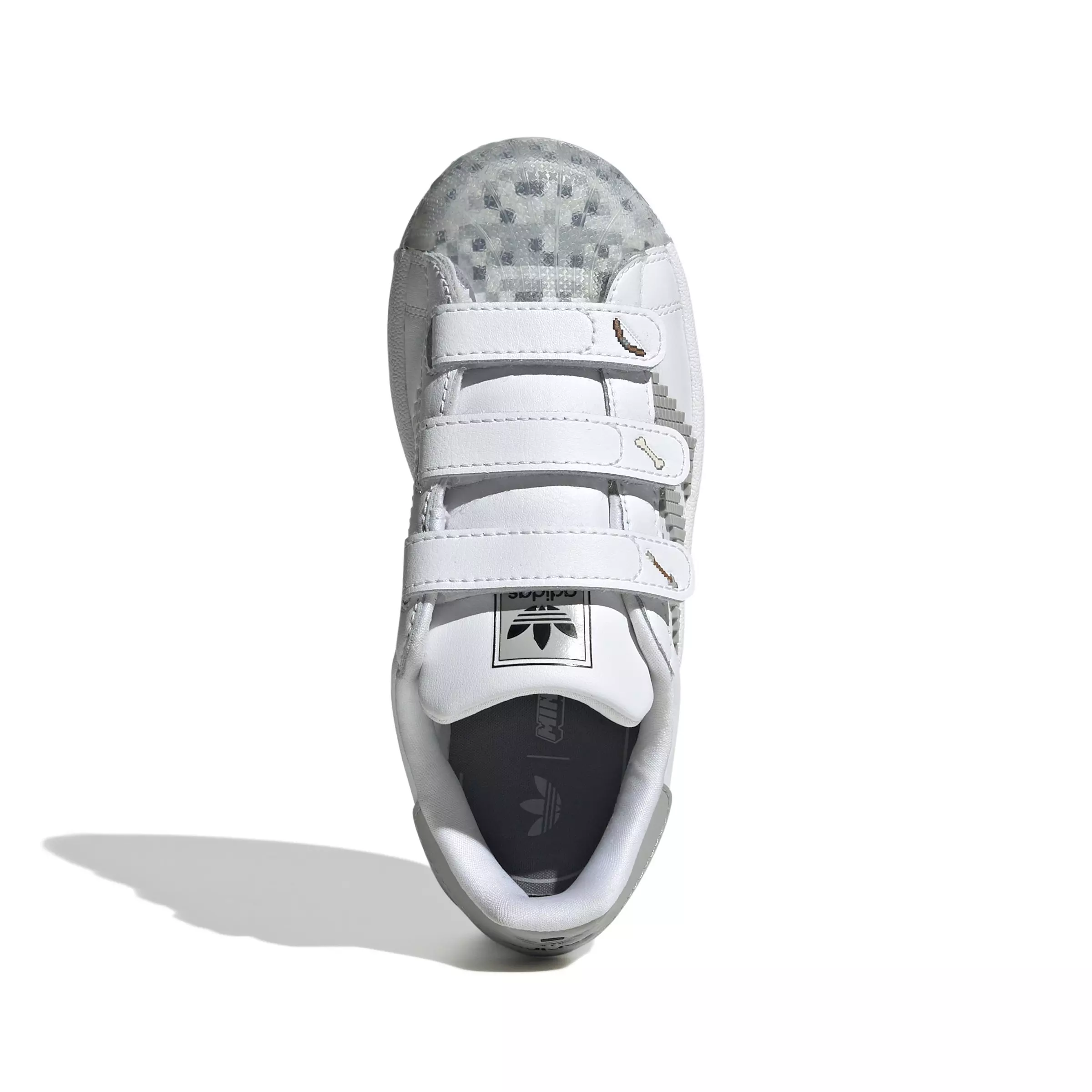 adidas Originals Superstar II X Minecraft "White/Grey Two/Black" Preschool Boys' Shoe - WHITE/GREY/BLACK