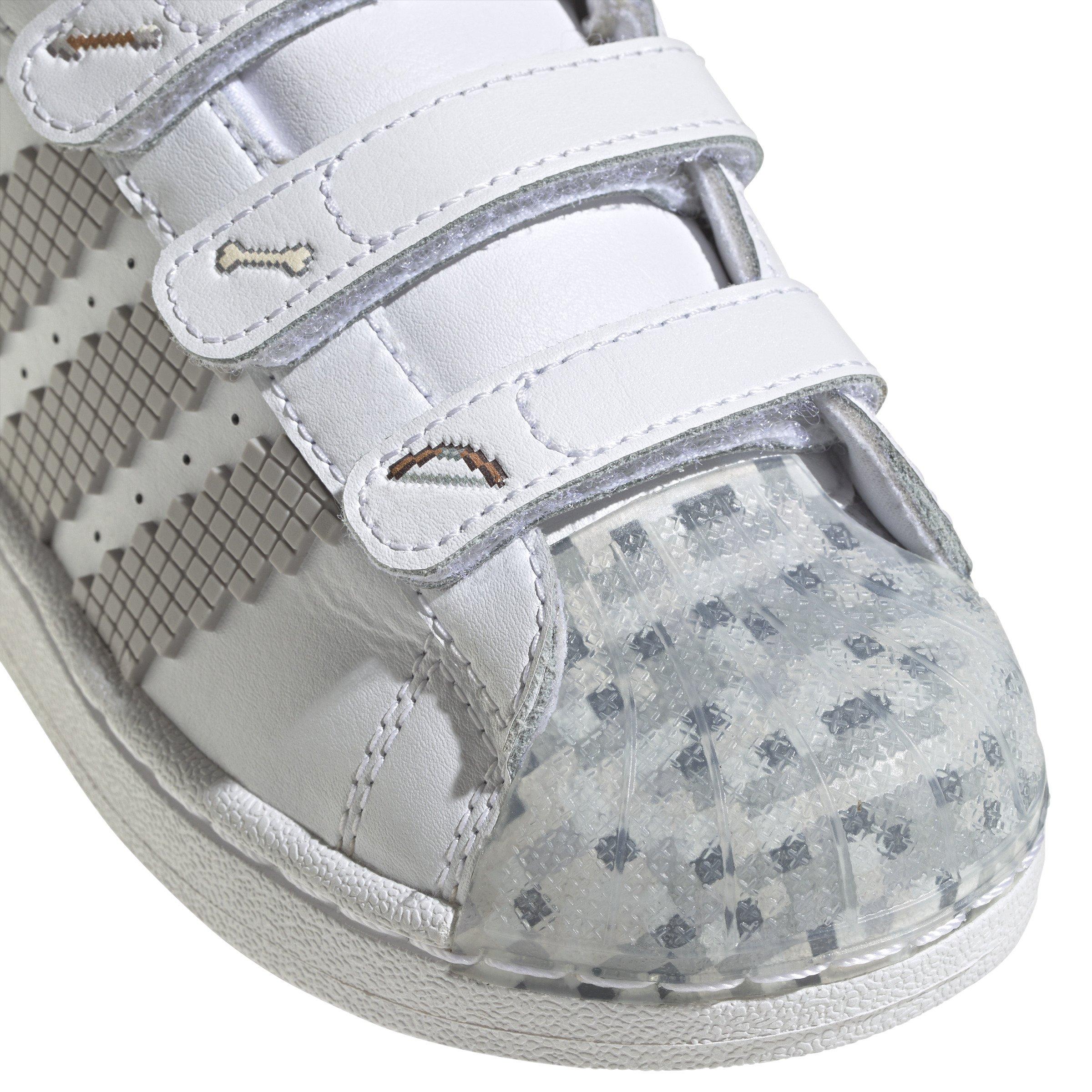 adidas Originals Superstar II X Minecraft Preschool Boys' "White/Grey Two/Black" Shoe