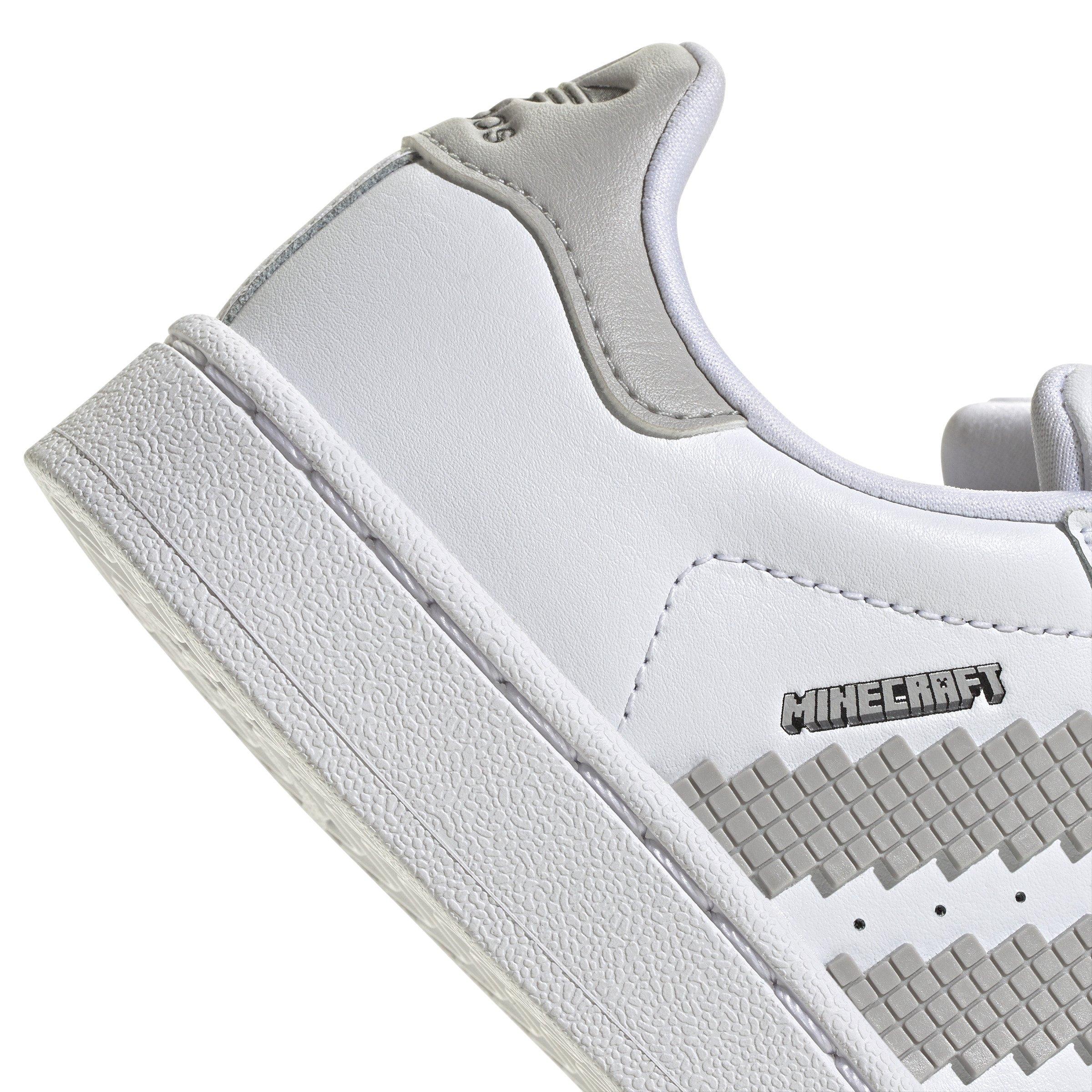 adidas Originals Superstar II X Minecraft Preschool Boys' "White/Grey Two/Black" Shoe