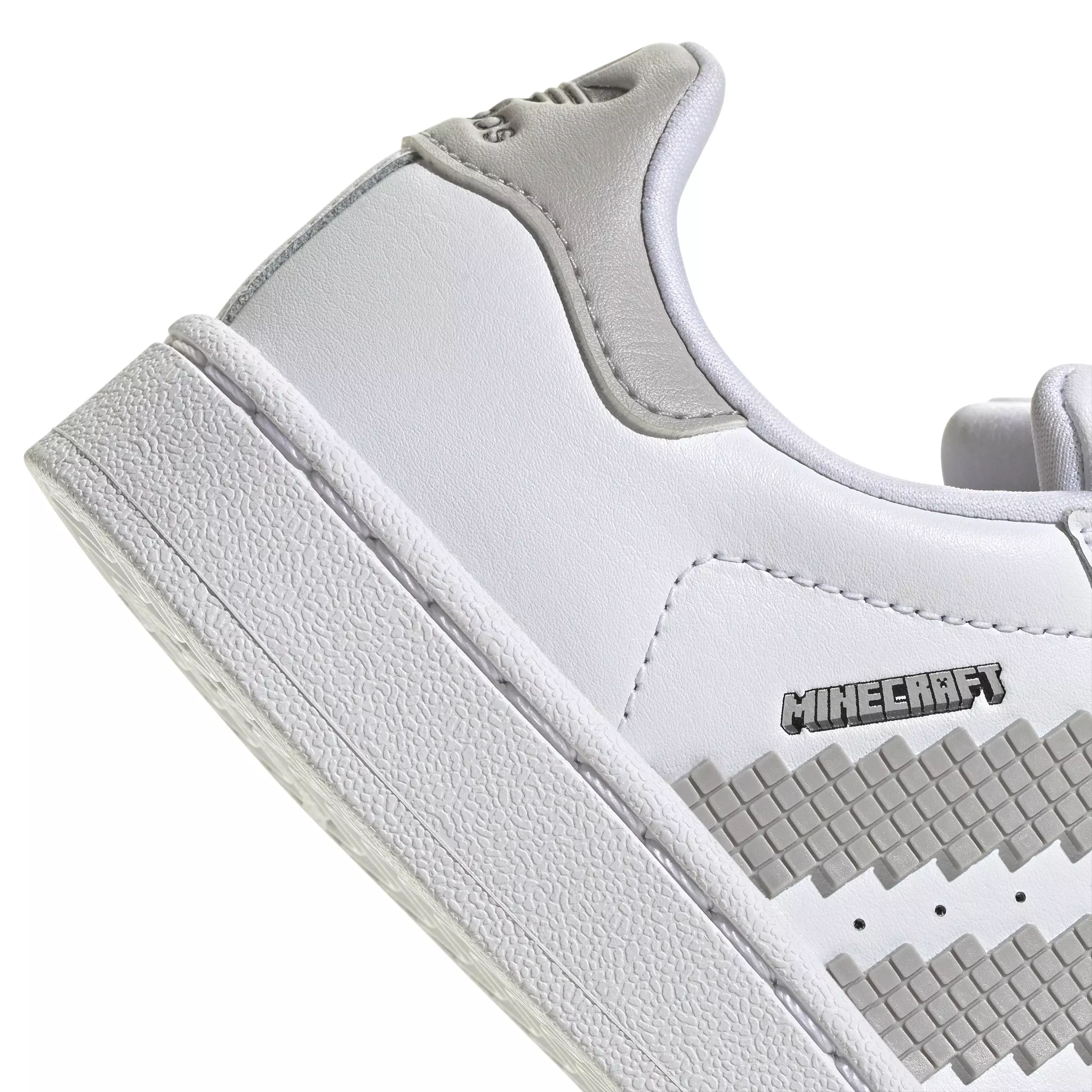 adidas Originals Superstar II X Minecraft "White/Grey Two/Black" Preschool Boys' Shoe - WHITE/GREY/BLACK