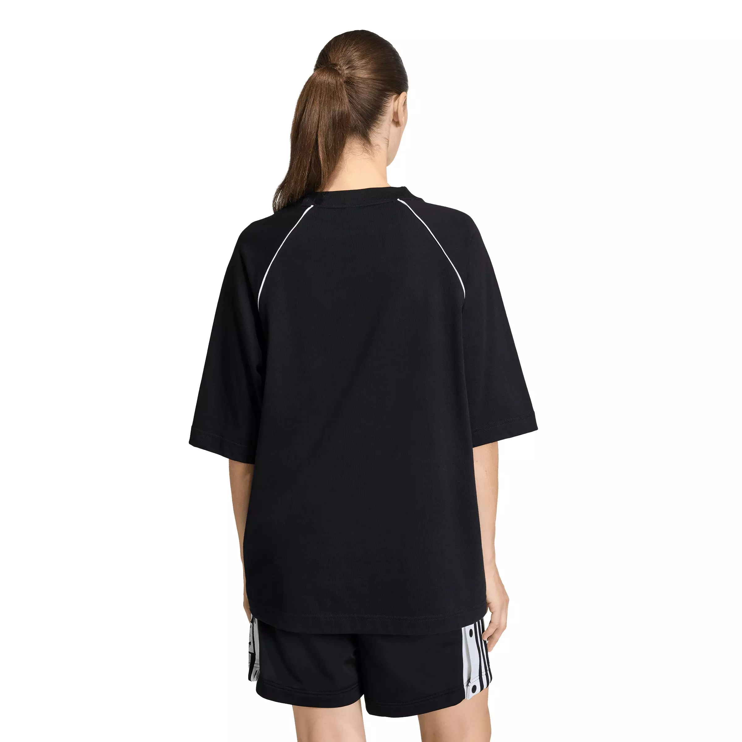 adidas Originals Women's Adilenium Oversized T-Shirt - Black - BLACK