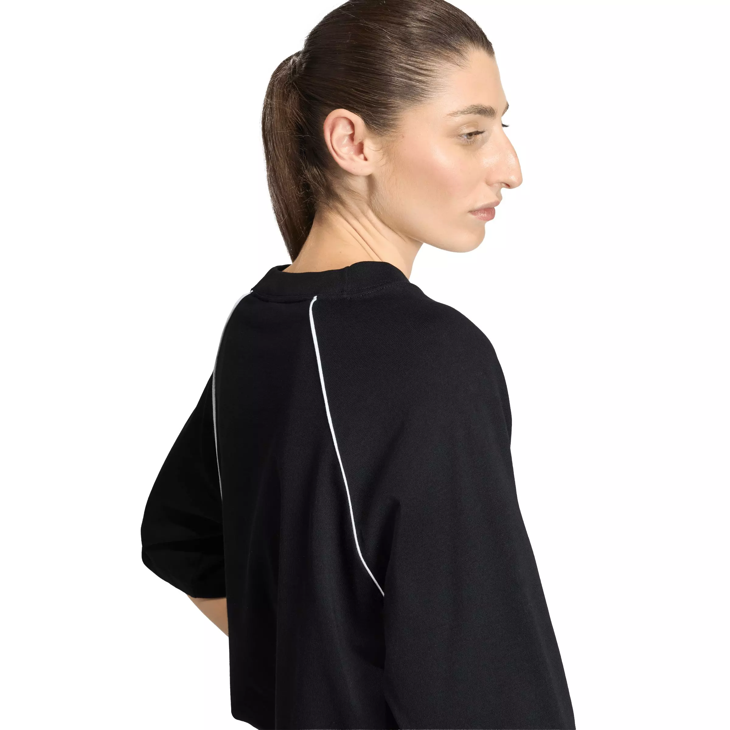 adidas Originals Women's Adilenium Oversized T-Shirt - Black - BLACK