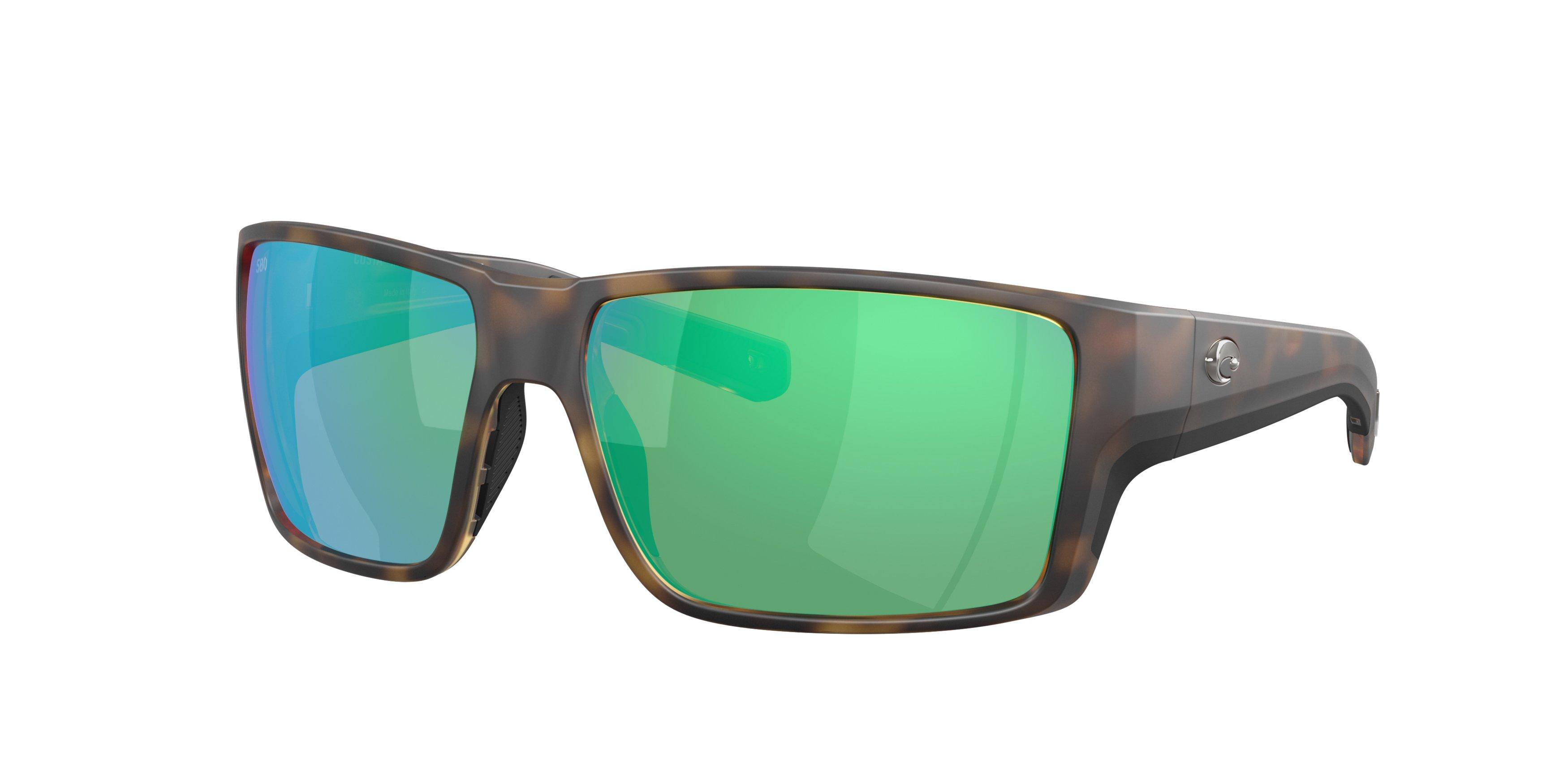 Costa Del Mar Reefton Pro Green Mirror 580G Polarized Sunglasses - Matte Tortoise - BROWN/GREEN Thumbnail View 1