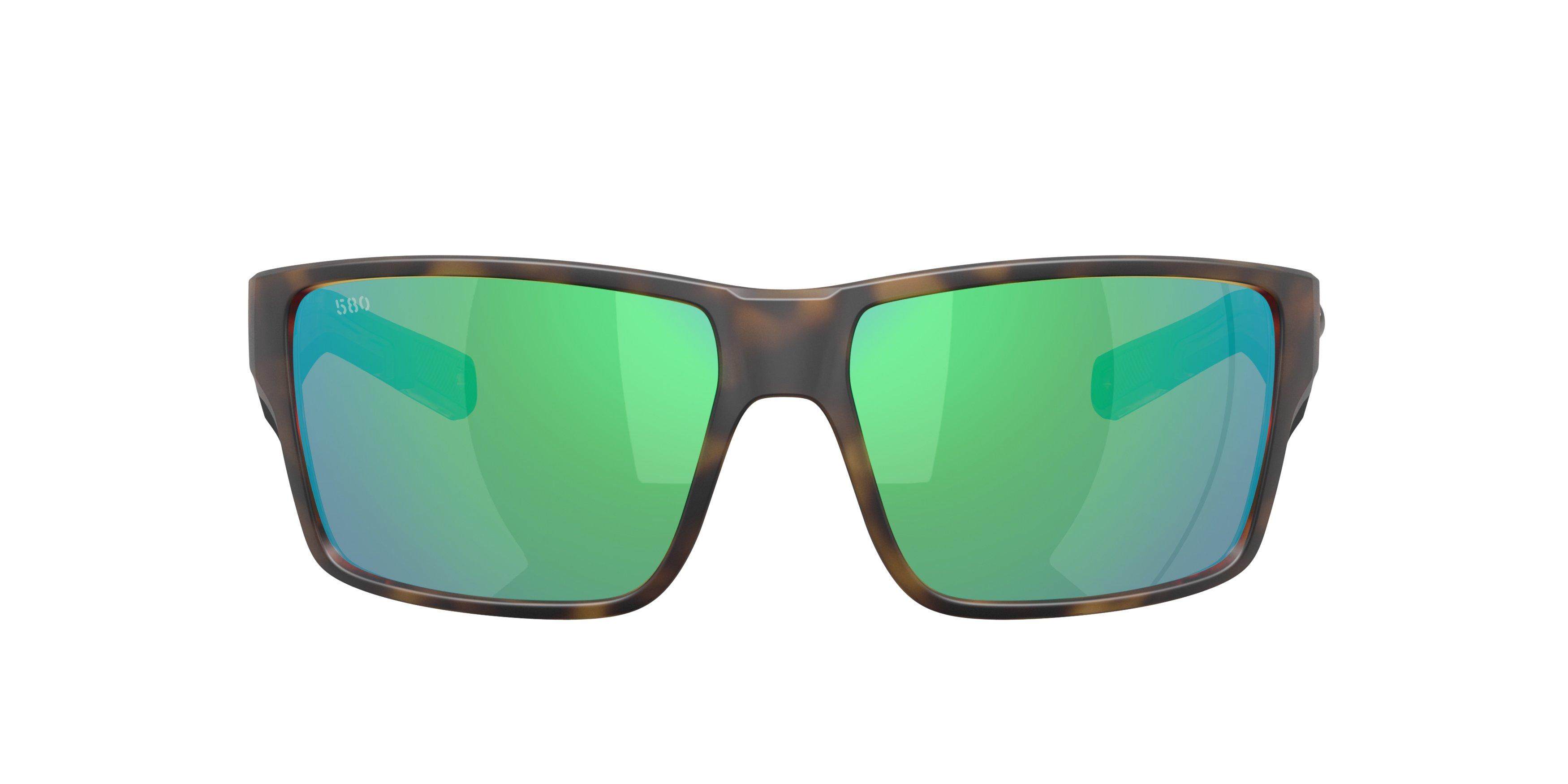 Costa Del Mar Reefton Pro Green Mirror 580G Polarized Sunglasses - Matte Tortoise - BROWN/GREEN Thumbnail View 2