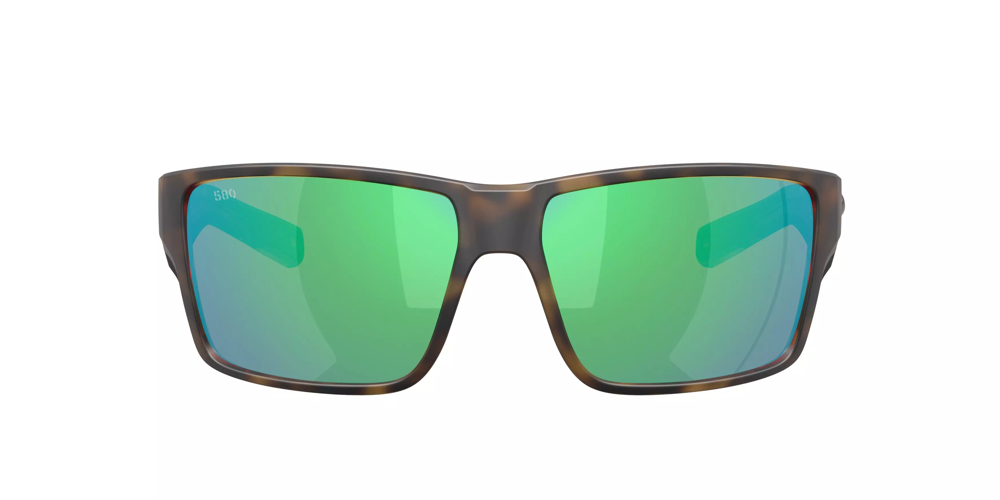 Costa Del Mar Reefton Pro Green Mirror 580G Polarized Sunglasses - Matte Tortoise - BROWN/GREEN