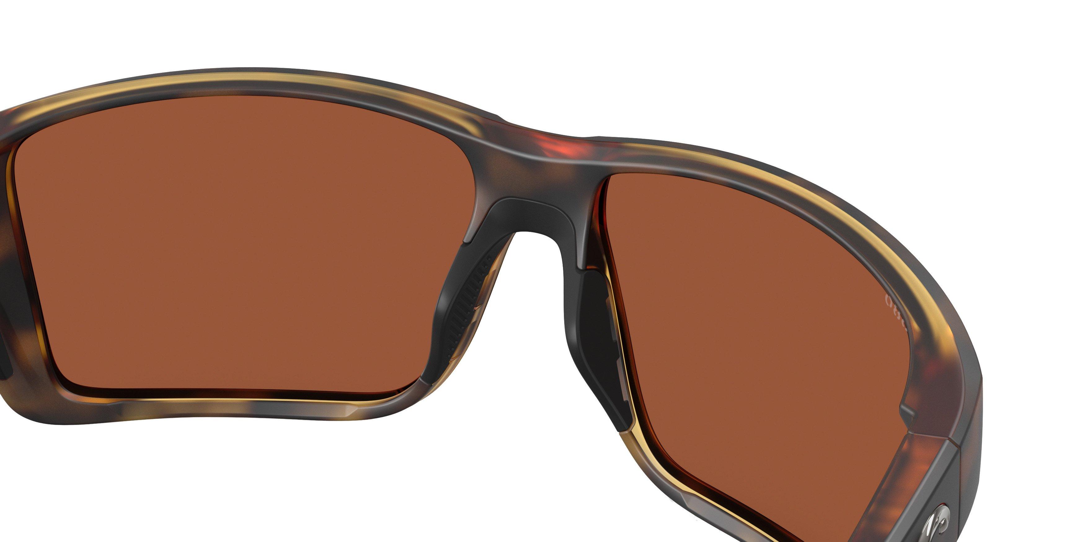 Costa Del Mar Reefton Pro Green Mirror 580G Polarized Sunglasses - Matte Tortoise - BROWN/GREEN Thumbnail View 6