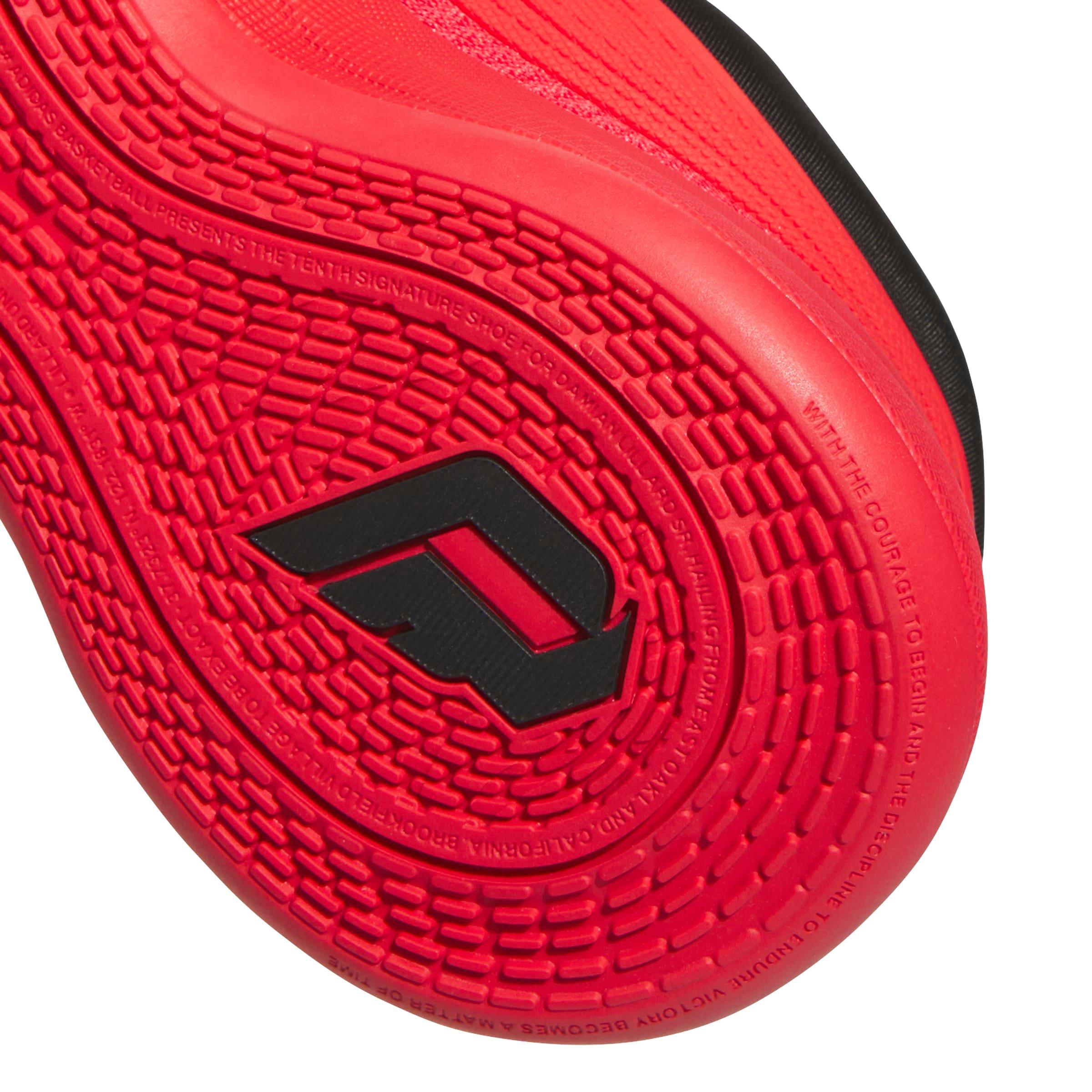 adidas Dame X Grade School Boys' "Pure Ruby/Core Black/Zero Metallic" Basketball Shoe