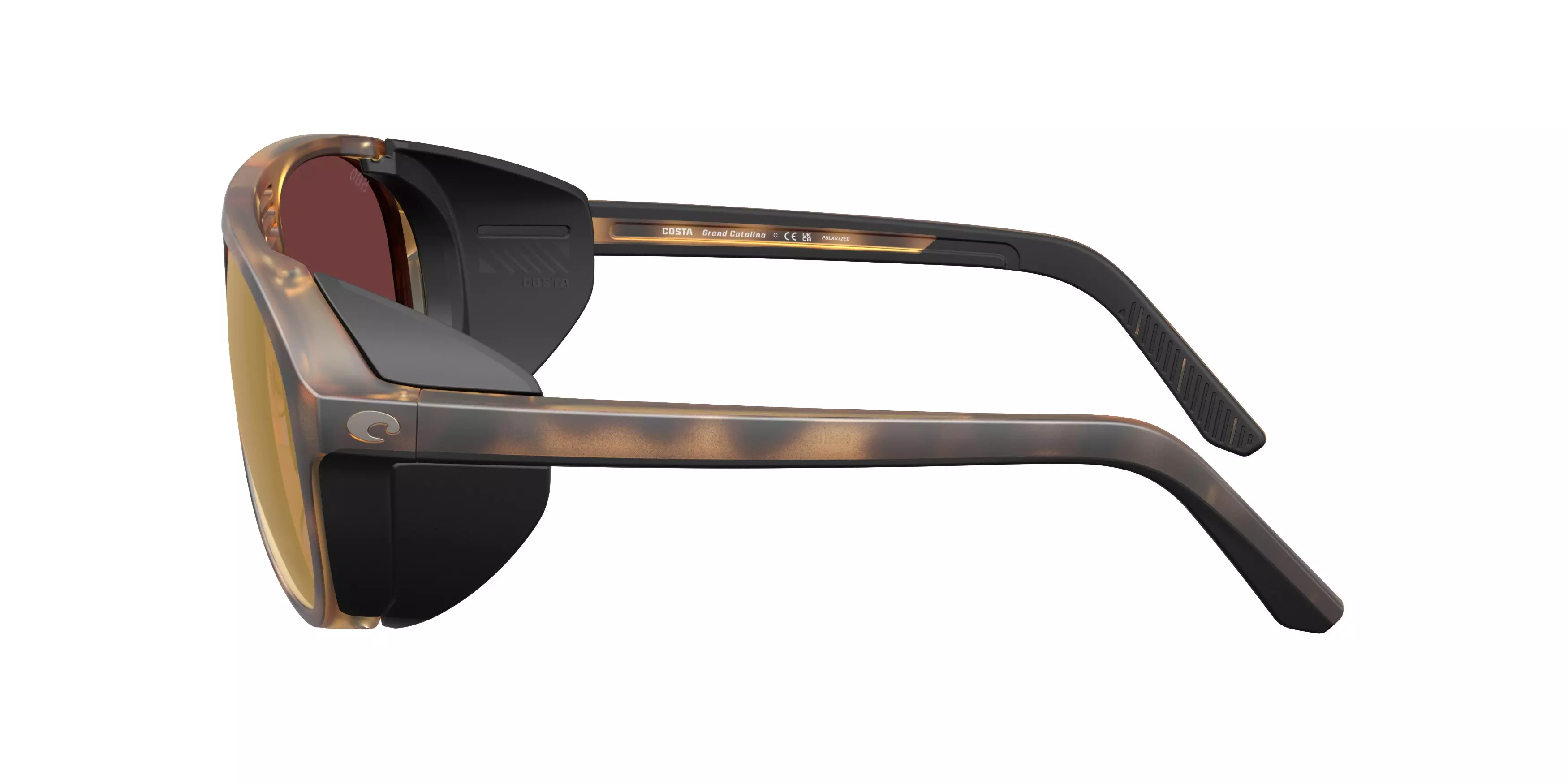 Costa Del Mar Grand Catalina Gold Mirror 580G Polarized Sunglasses - Matte Tortoise - BROWN/GOLD