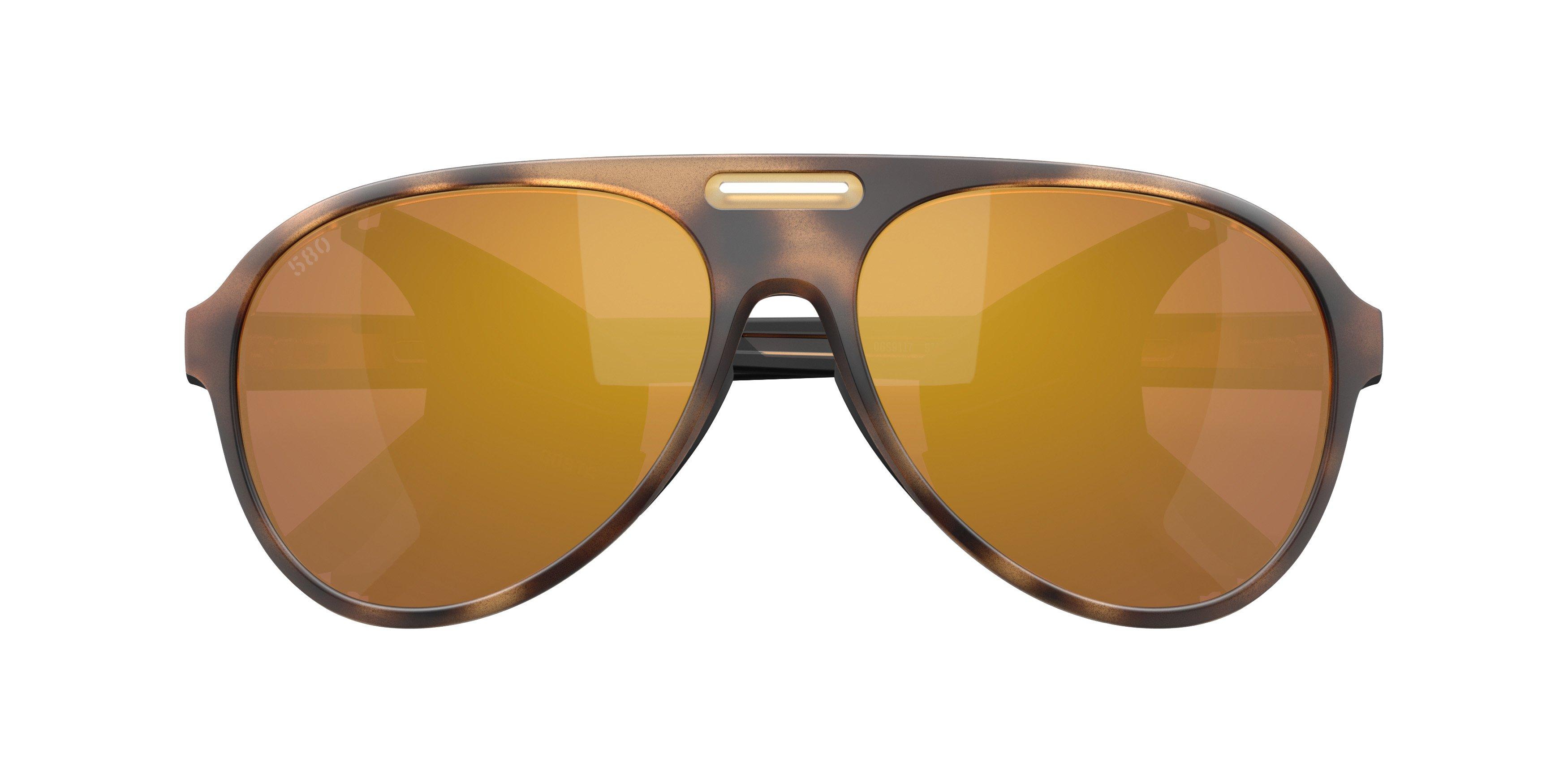 Costa Del Mar Grand Catalina Gold Mirror 580G Polarized Sunglasses - Matte Tortoise - BROWN/GOLD Thumbnail View 7