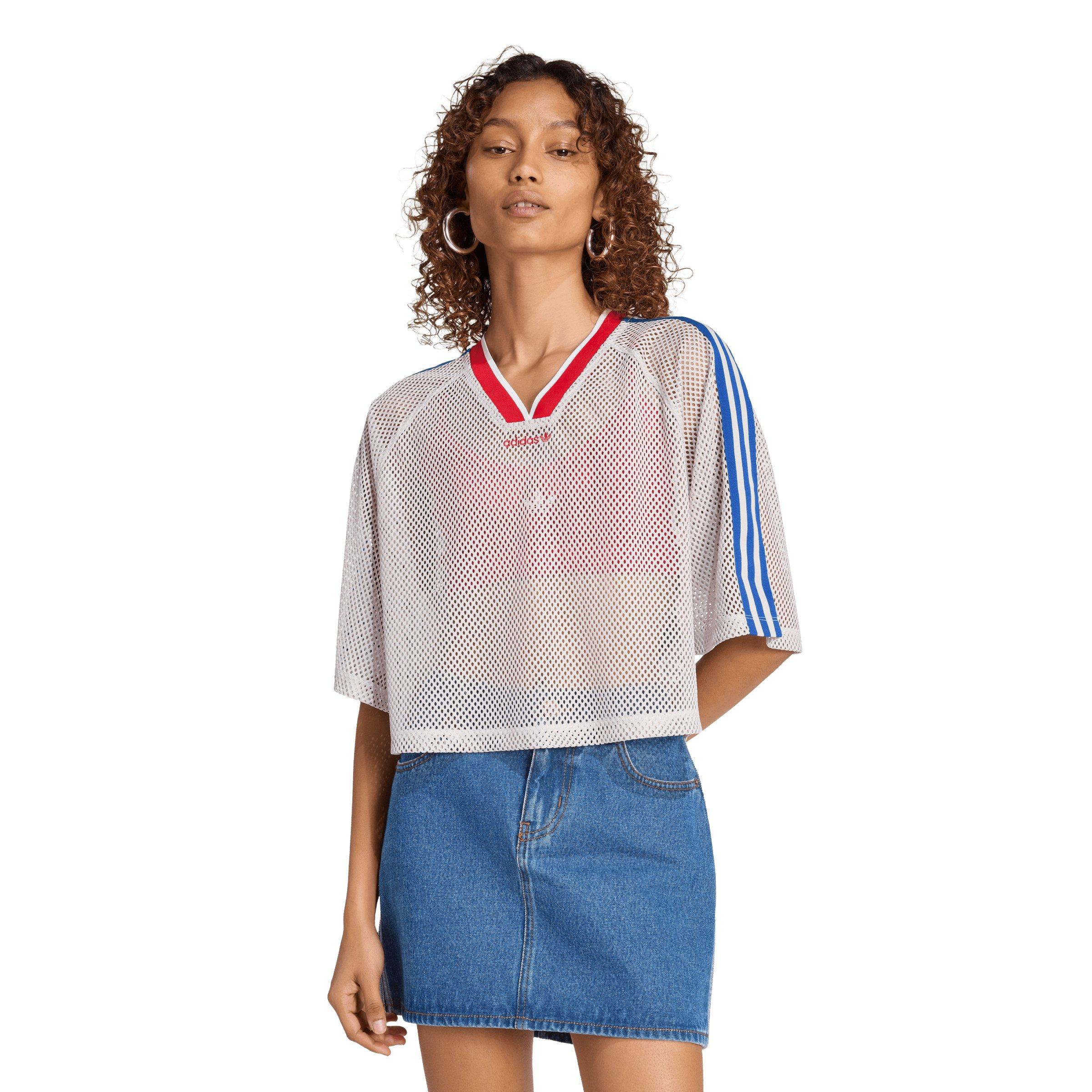 adidas Originals Women's Mesh Short Sleeve Tee - Pearl - PEARL Thumbnail View 1