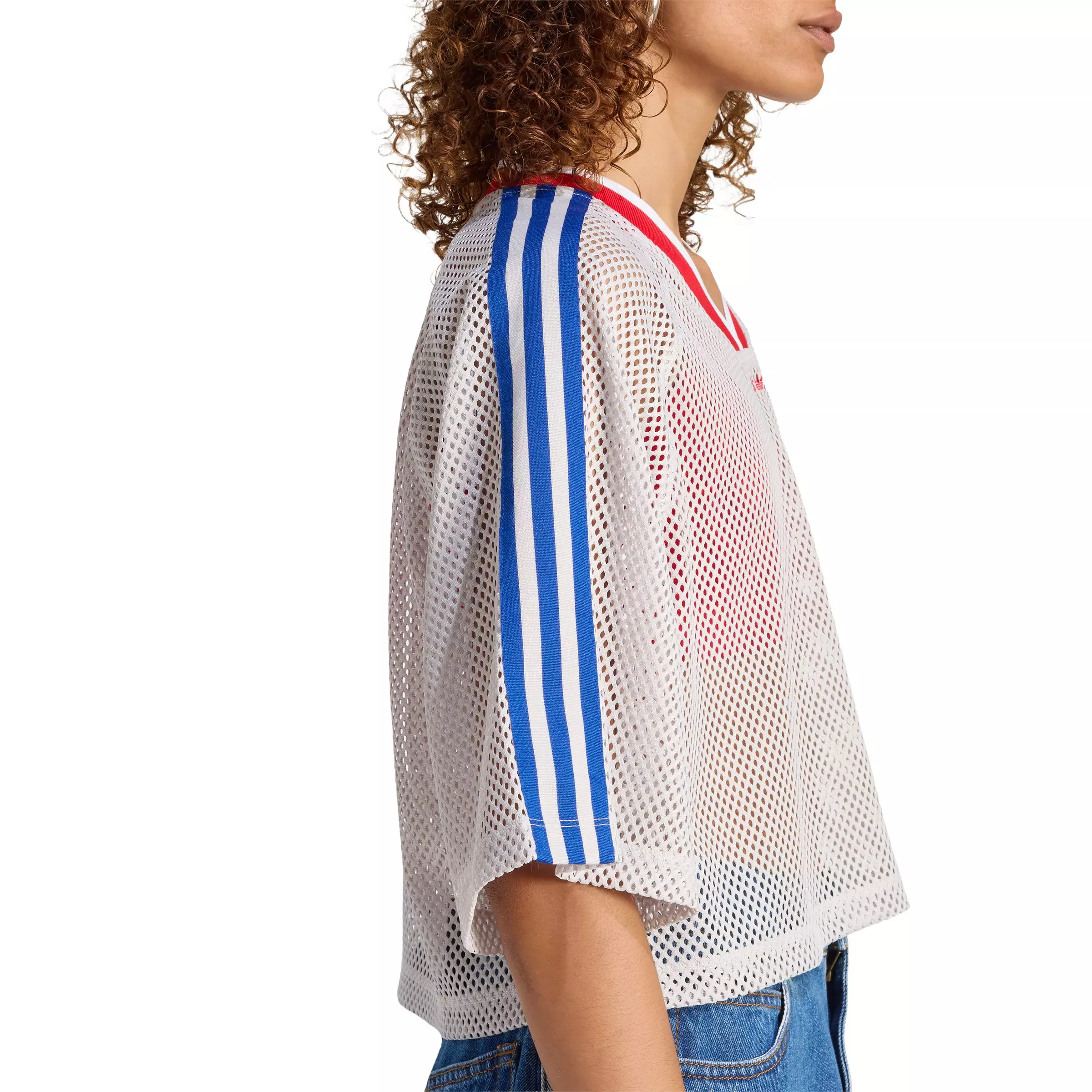 adidas Originals Women's Mesh Short Sleeve Tee - Pearl - PEARL
