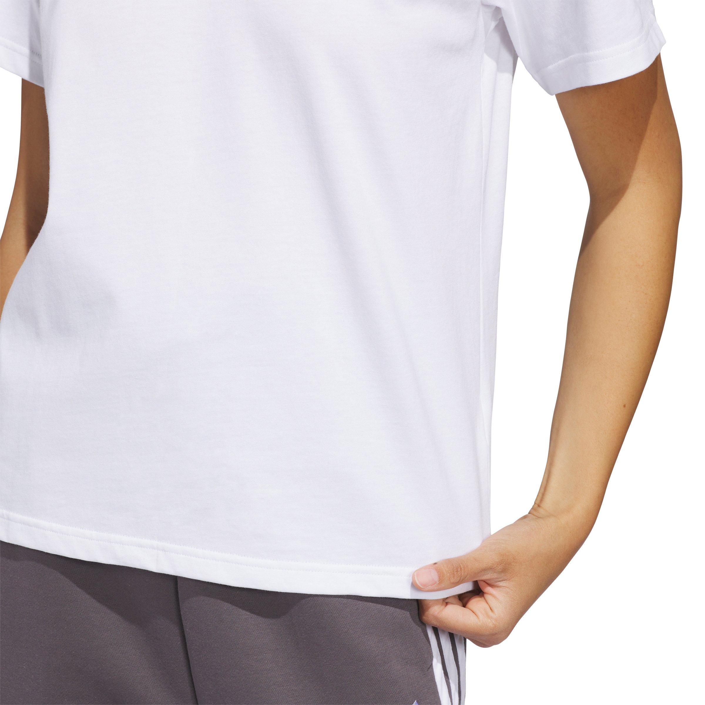 adidas Women's Limoncello Graphic T-Shirt - White - WHITE Thumbnail View 4