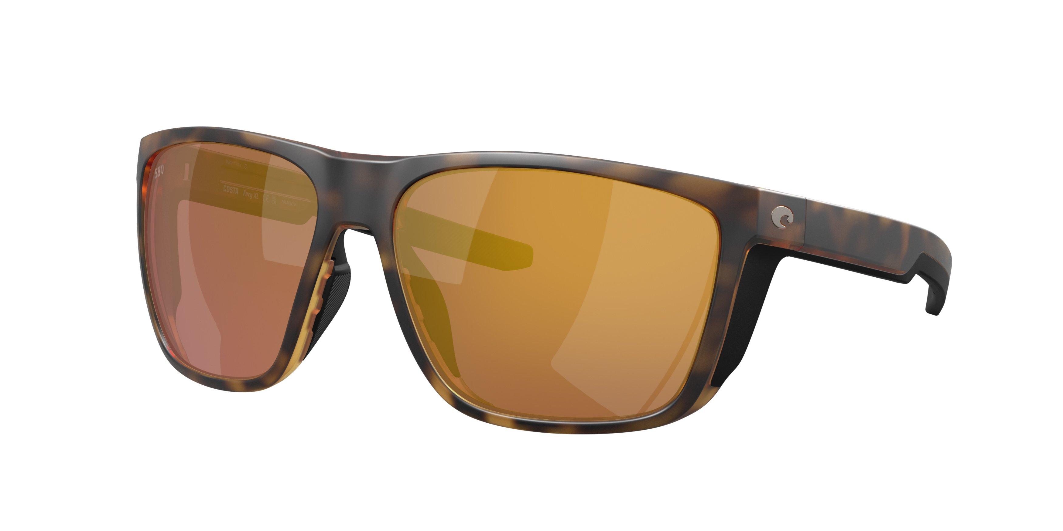 Costa Del Mar Ferg XL Gold Mirror 580G Polarized Sunglasses - Matte Tortoise - BROWN/GOLD Thumbnail View 1