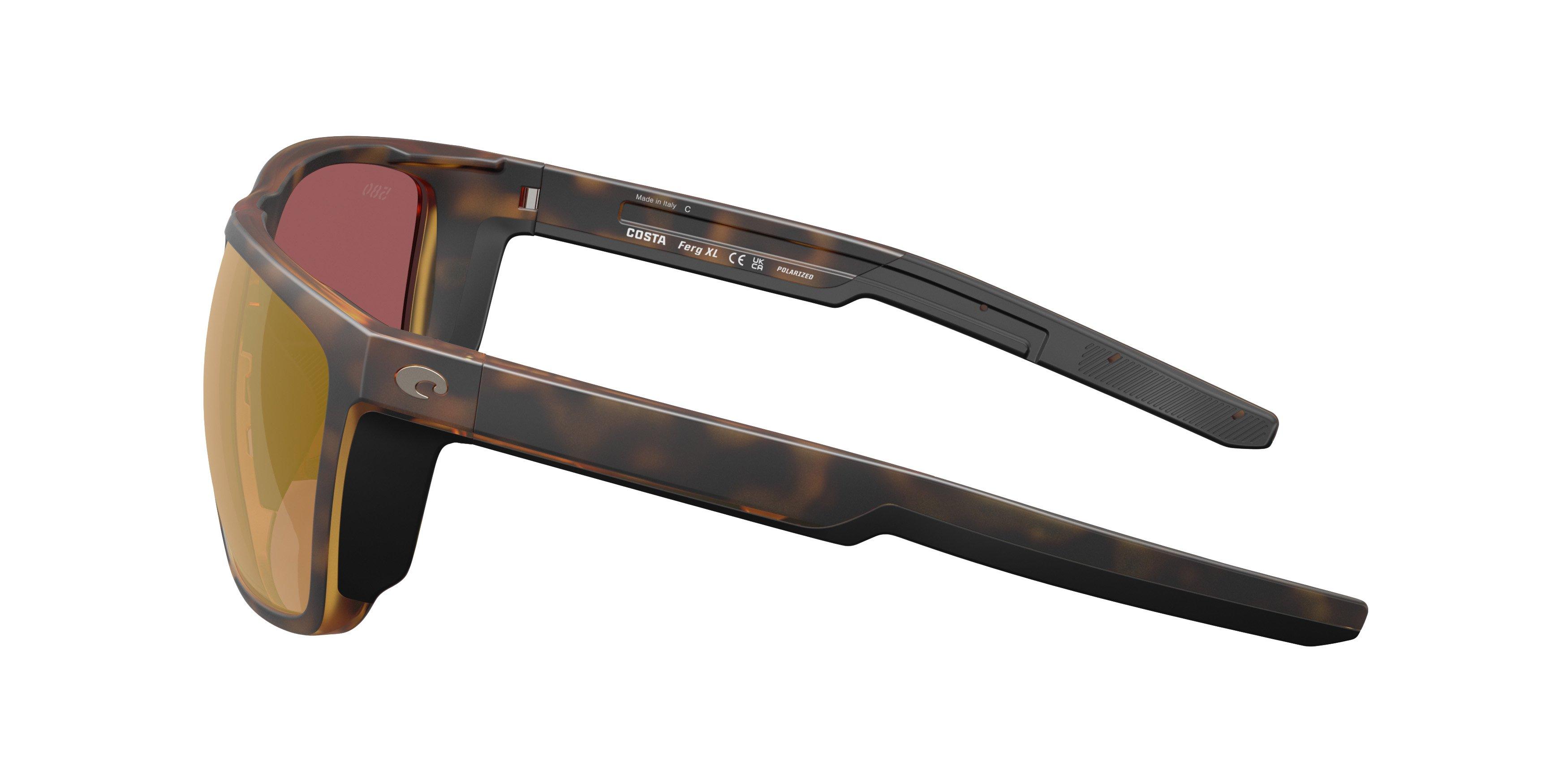 Costa Del Mar Ferg XL Gold Mirror 580G Polarized Sunglasses - Matte Tortoise - BROWN/GOLD Thumbnail View 4