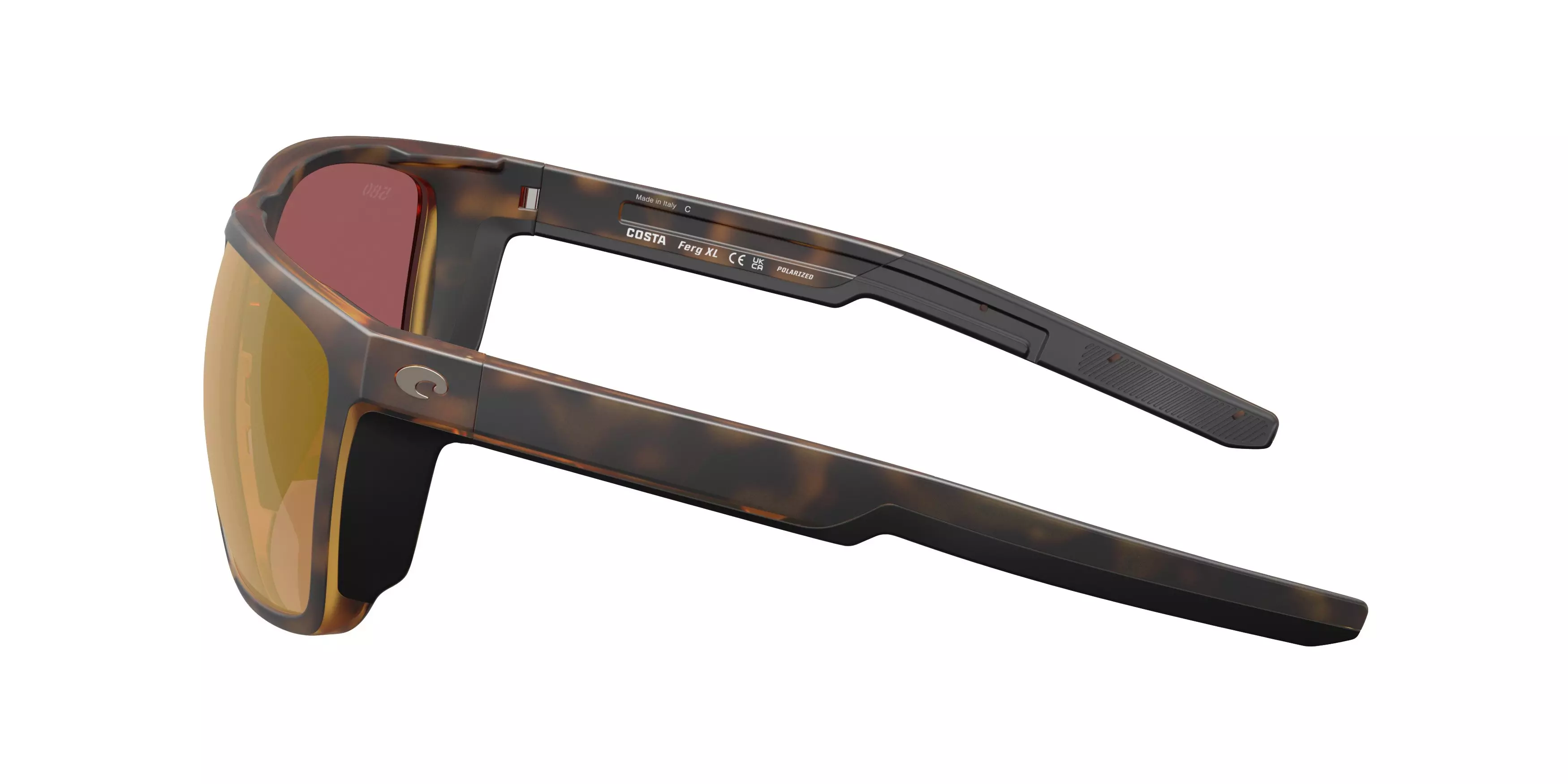 Costa Del Mar Ferg XL Gold Mirror 580G Polarized Sunglasses - Matte Tortoise - BROWN/GOLD